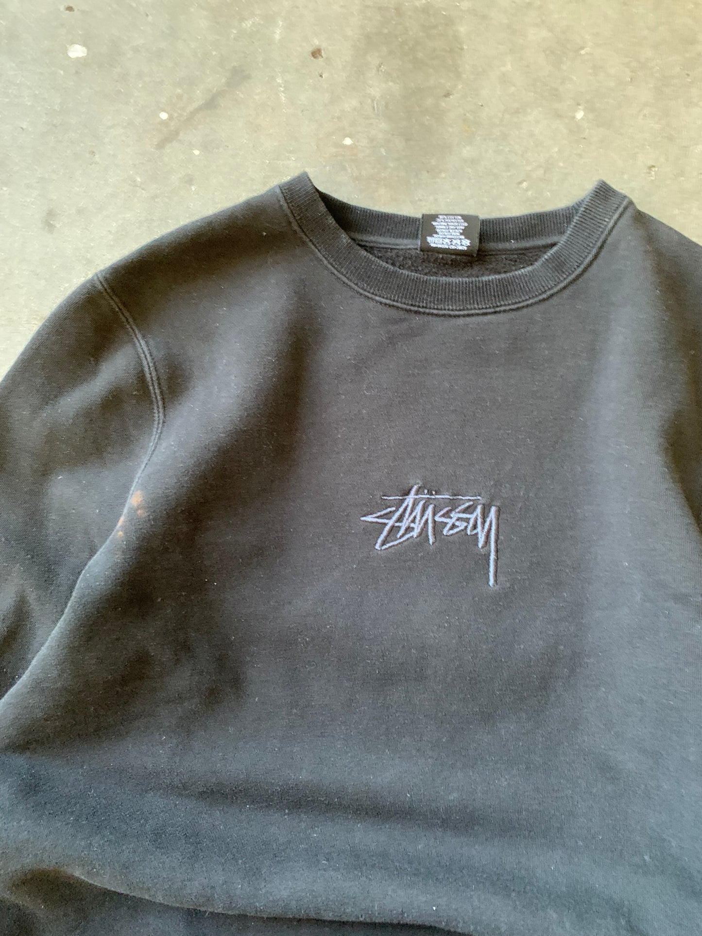 (S) Stussy Tonal Black Crewneck