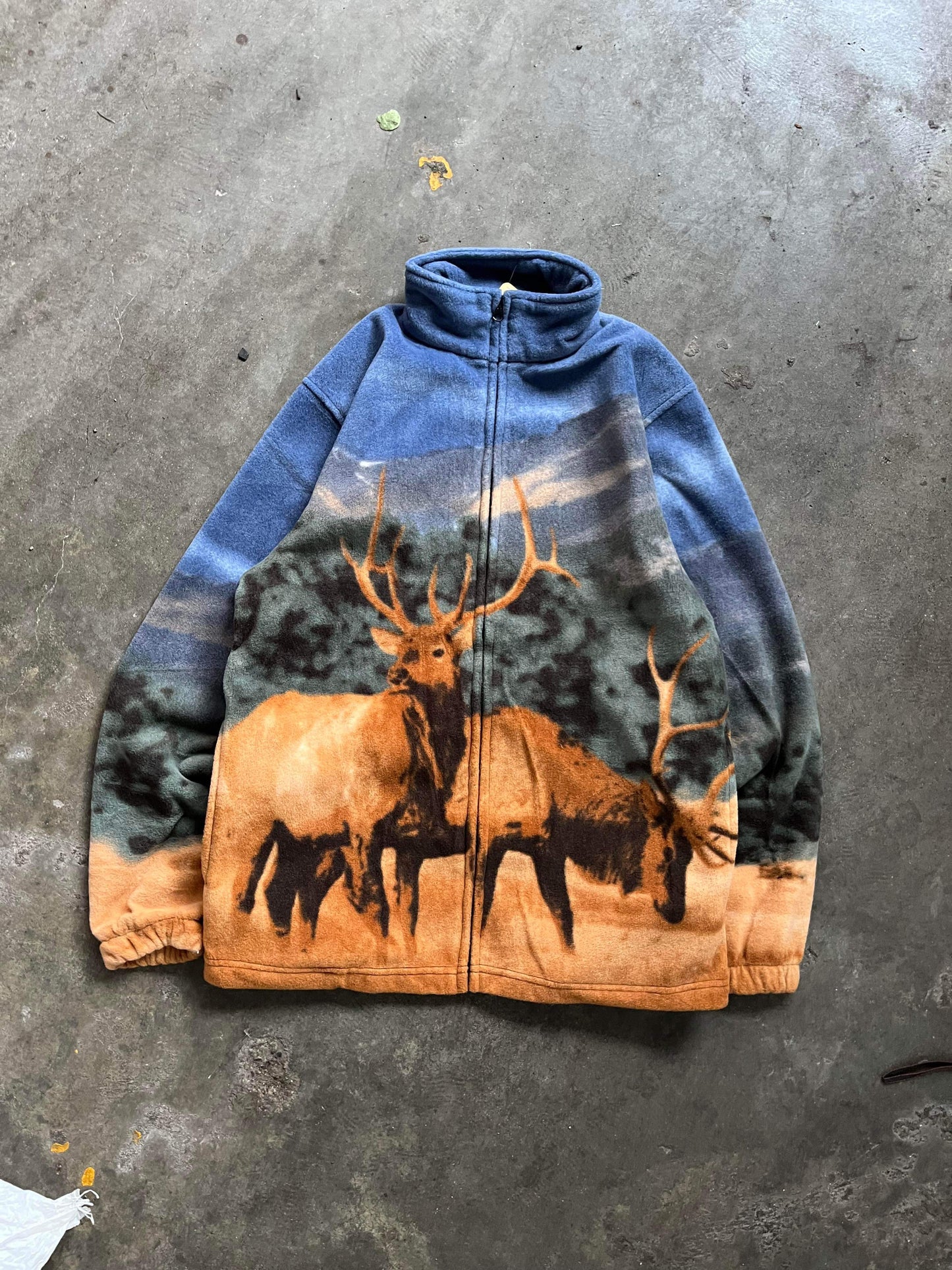 (S/M) Moose Fleece Zip Up