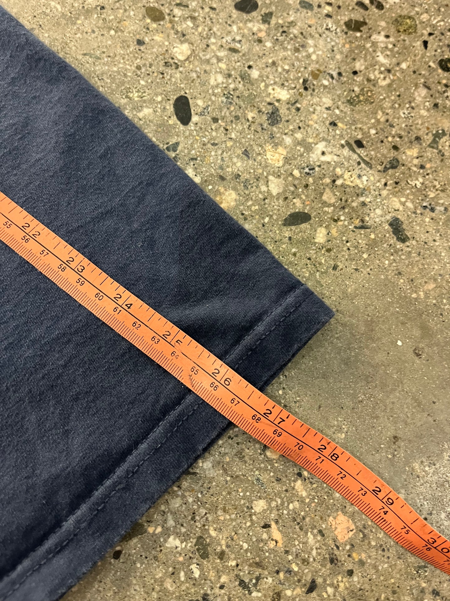 (S) Navy Stussy Classic Script Tee