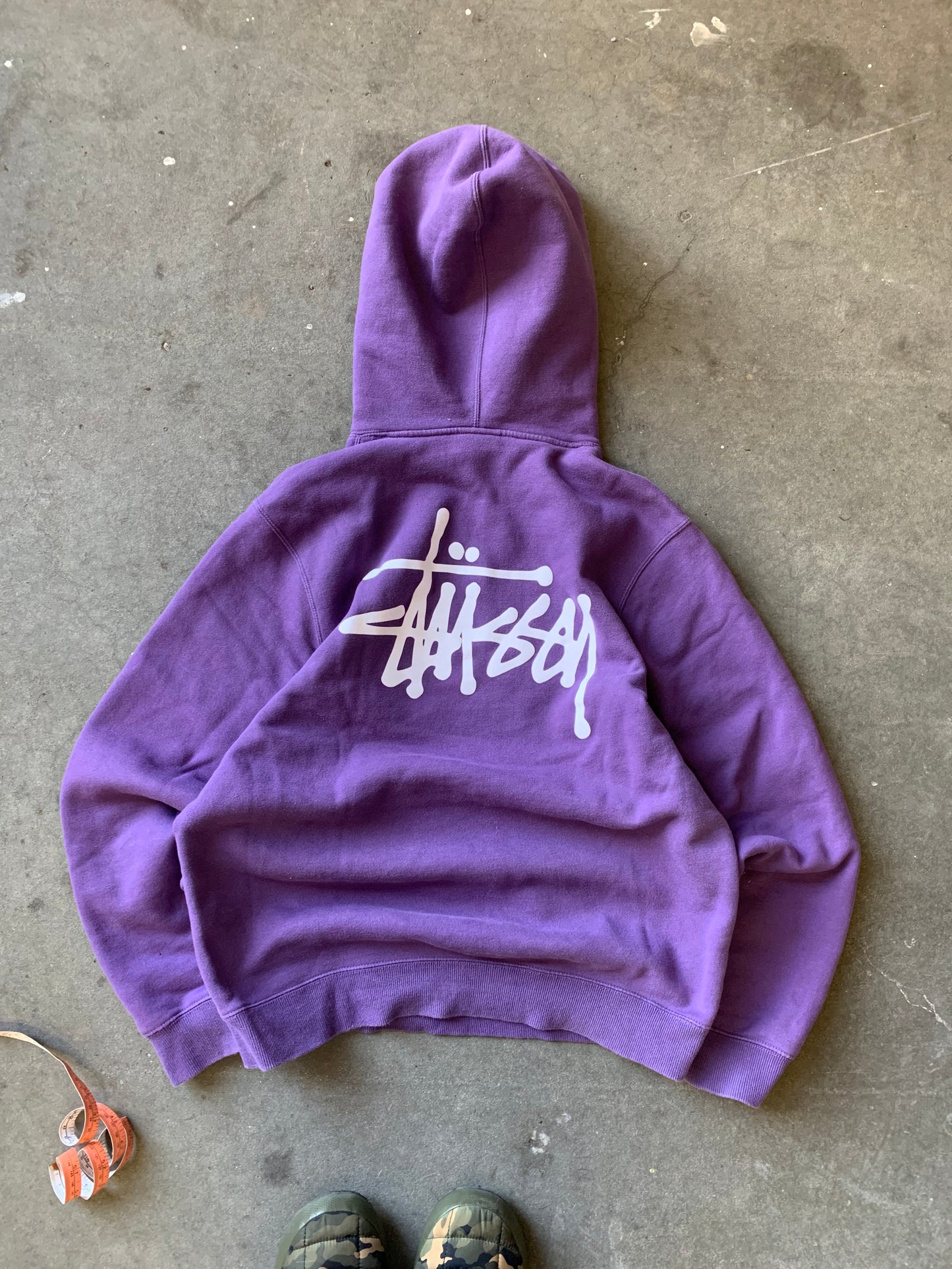 (M/L) Stussy Grape Script Hoodie