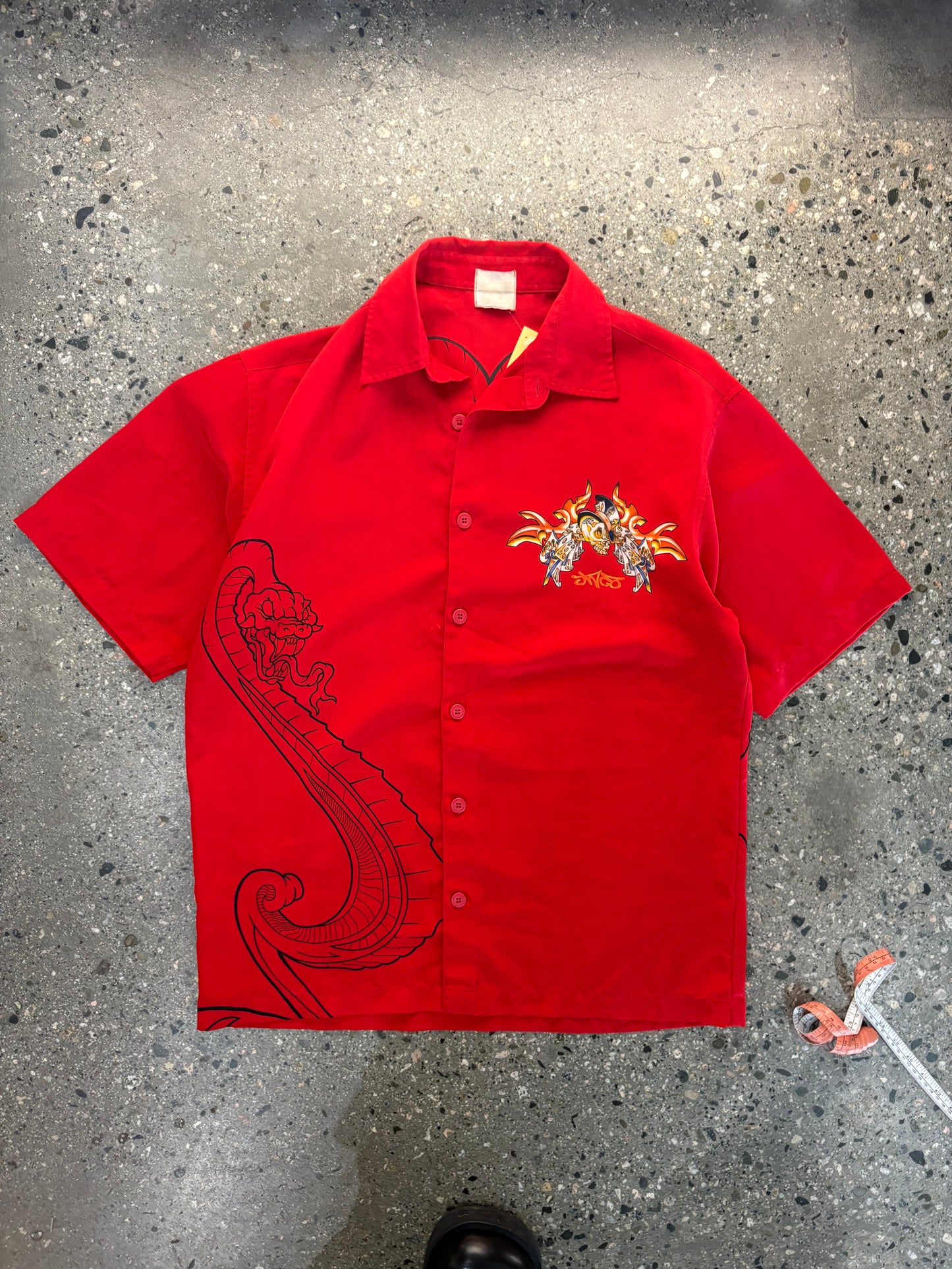 (L/XL) JNCO Red Hot Dress Shirt