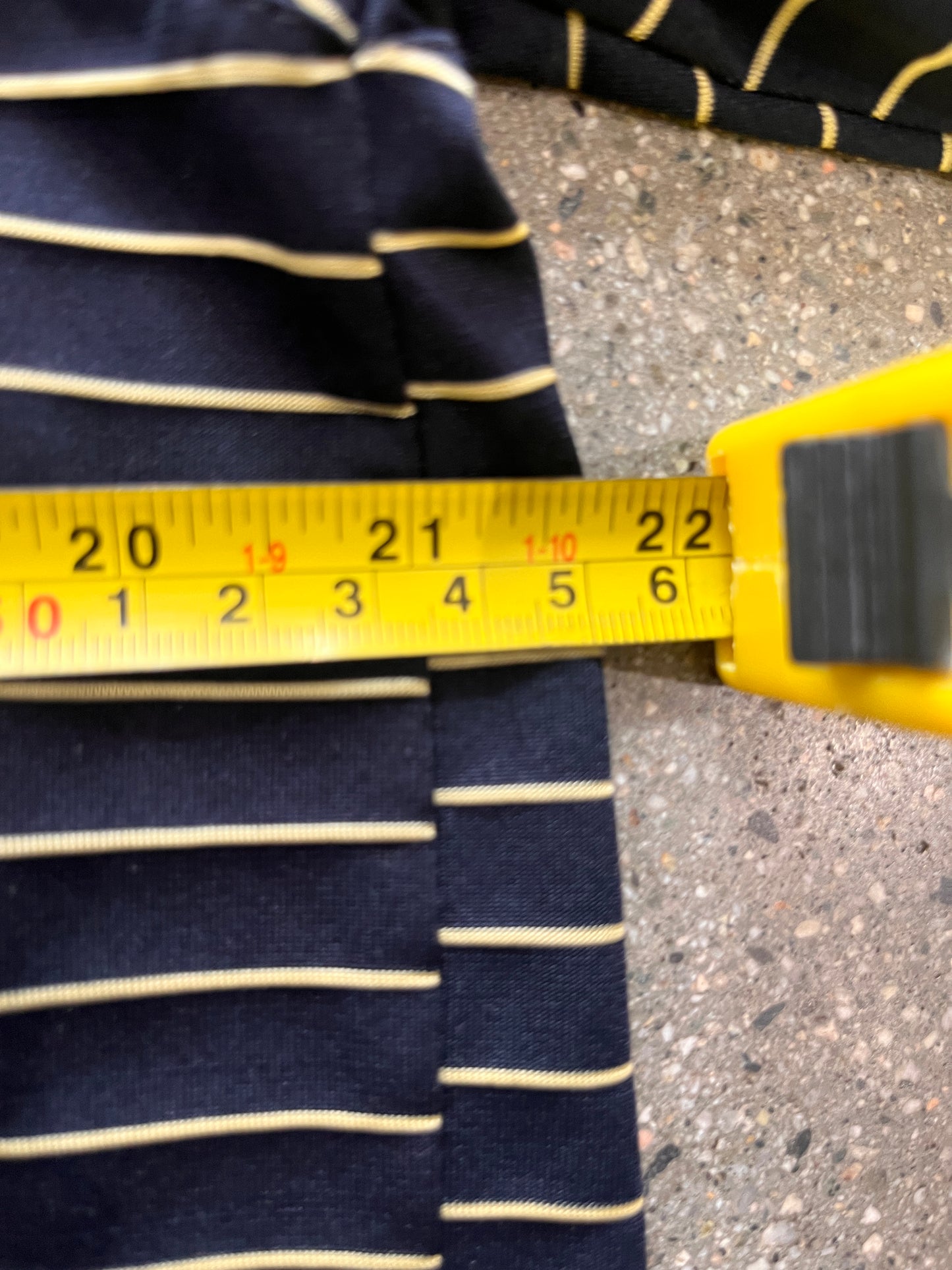 (L) YSL Striped Polo Tee