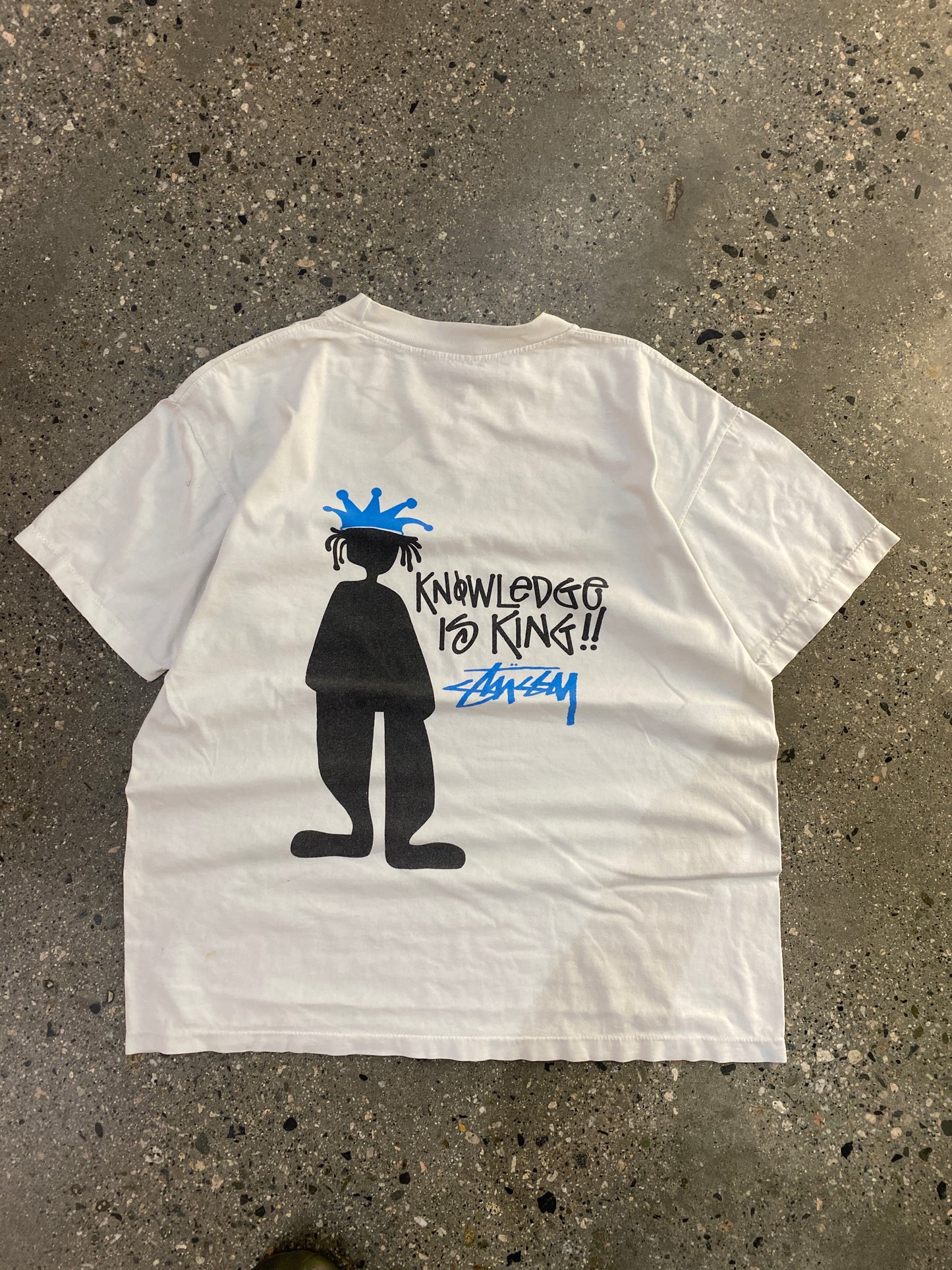 (M/L) Vintage Knowledge is King Stussy Doublesided Tee