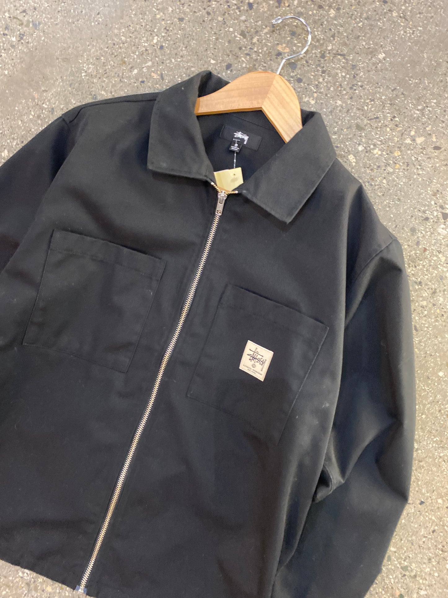 (S) Stussy Workgear Black Zip Jacket
