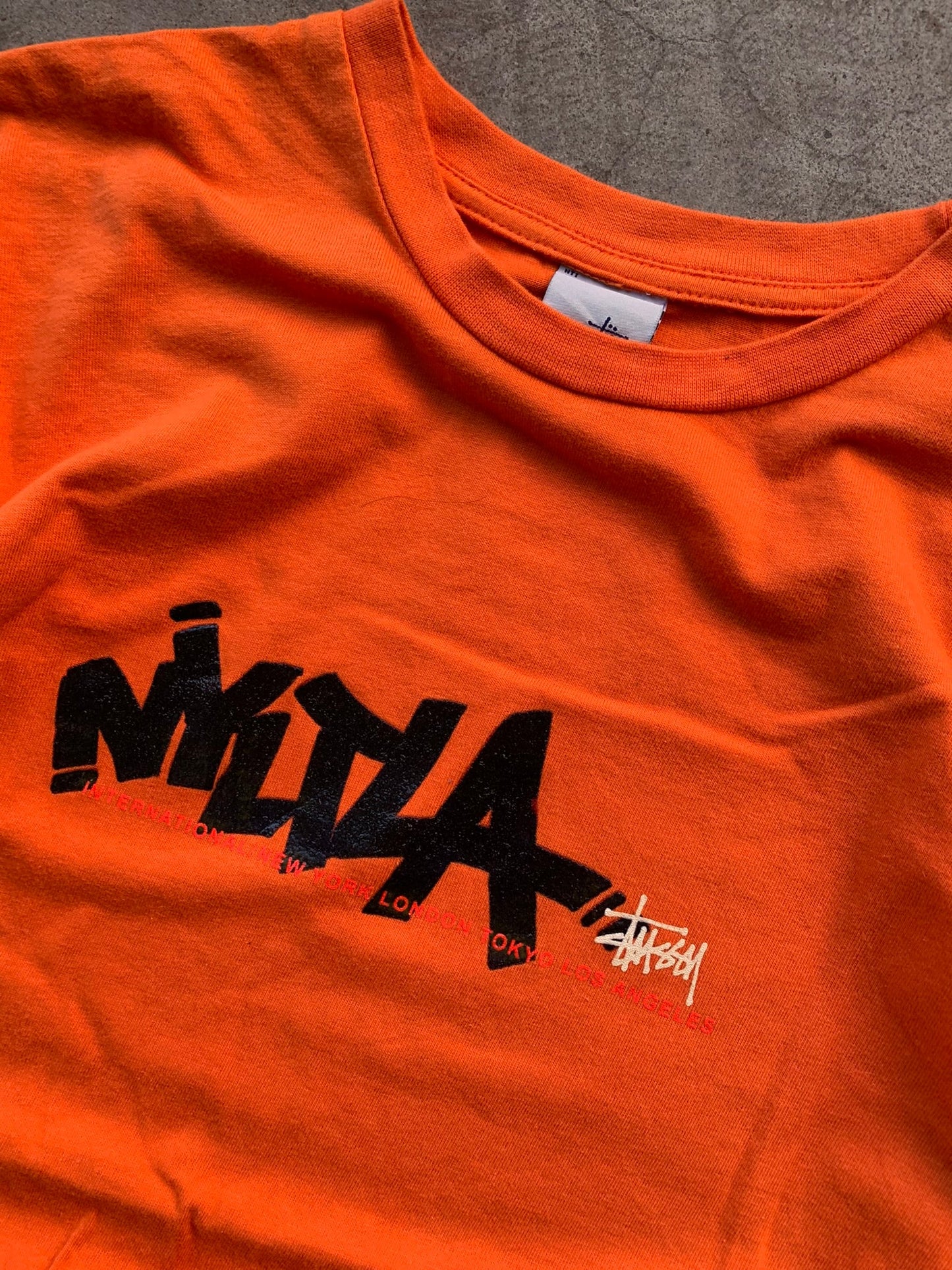 (M) 1999s Stussy NTYLA Orange Tee ~
