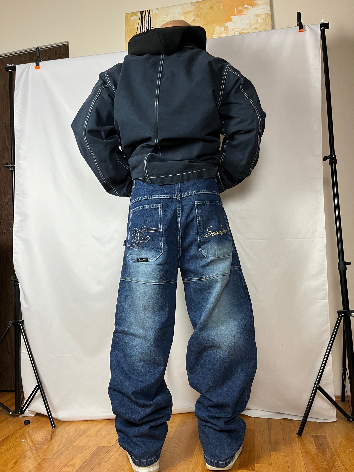 (36”) Sean John Multi Pocket Sunfaded Denim