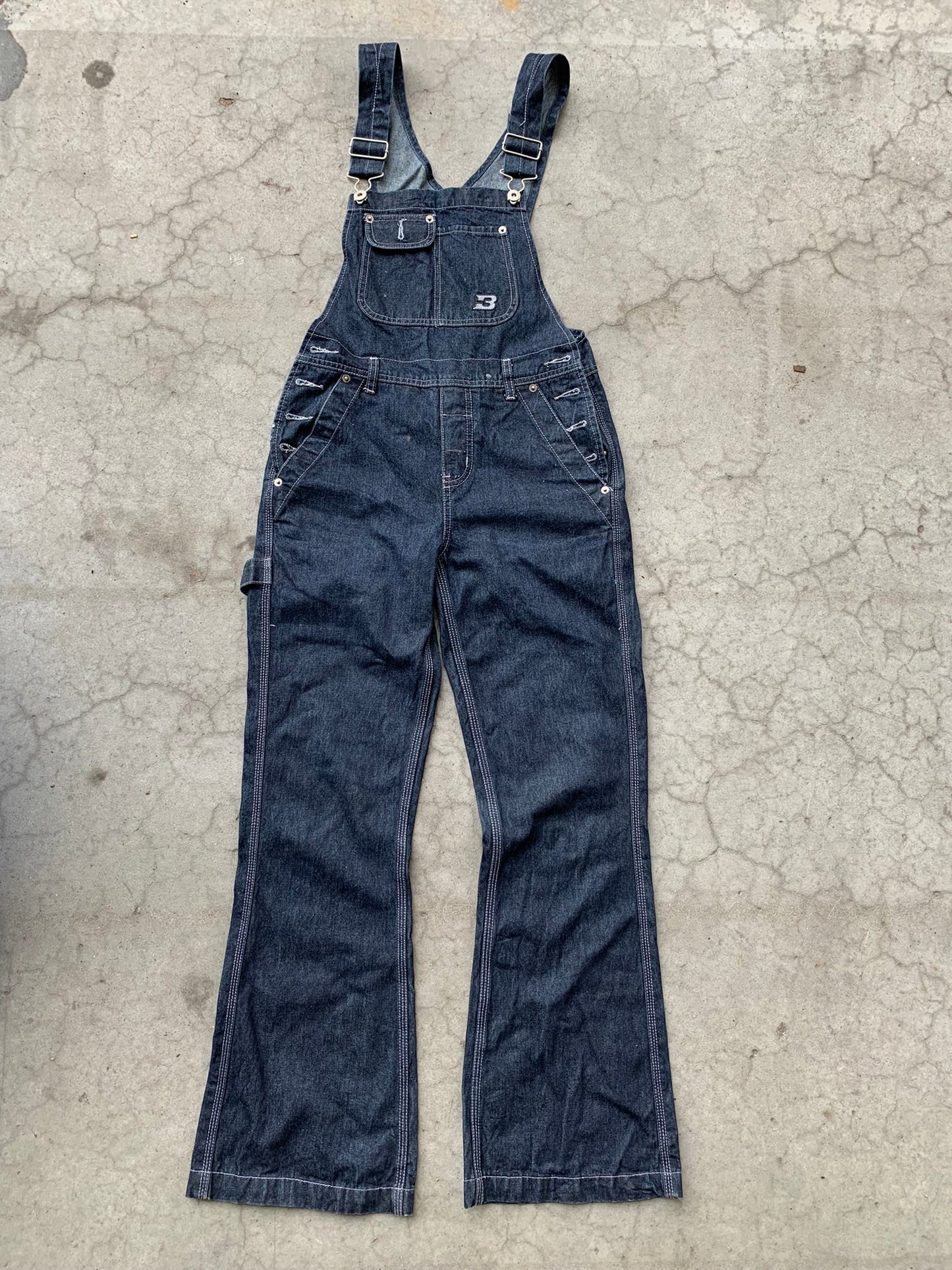 (28”) Y2K Brody Jeans Flared Overalls