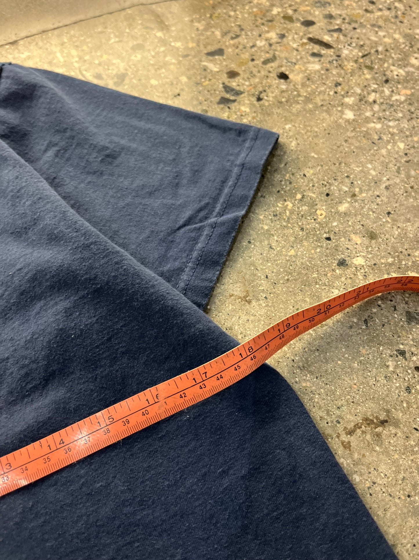 (S) Navy Stussy Classic Script Tee