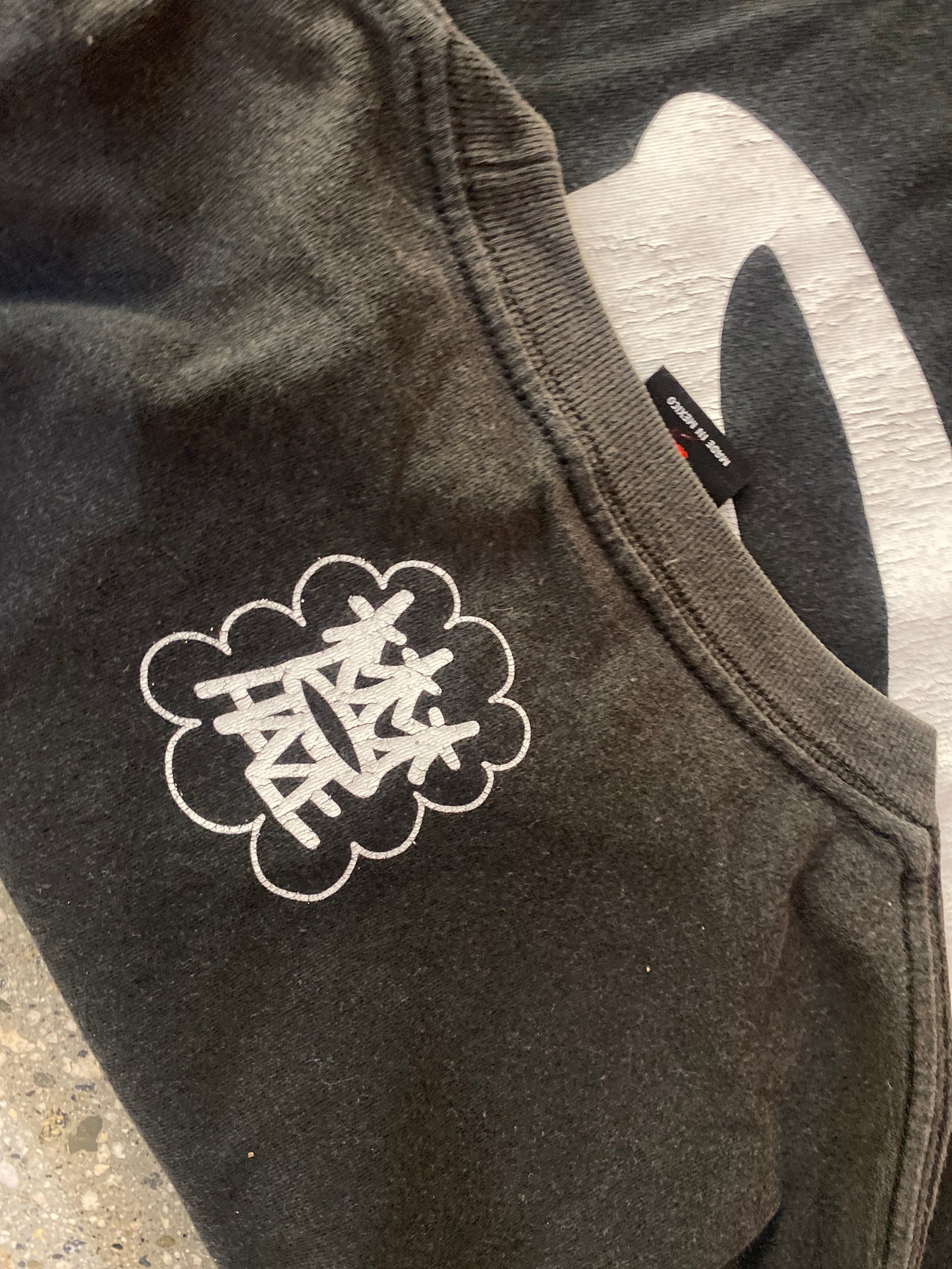 (L) Late 2000s Stussy x Eric Haze Colab Tee