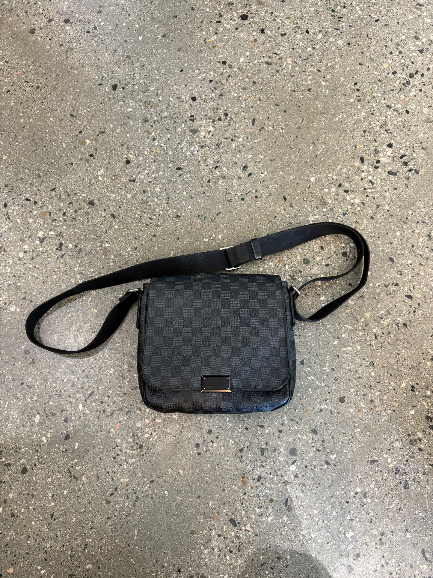 LV Graphite Damier District PM Side Body Bag