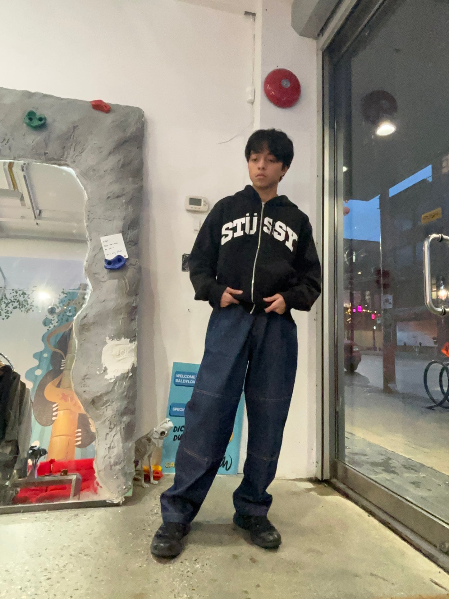 (M/32”) Stussy Raw Denim Vest / Bottoms Set