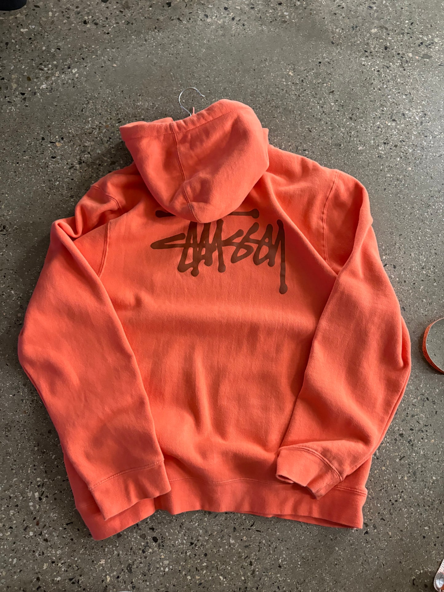 (2XL) Stussy Peach Script Hoodie