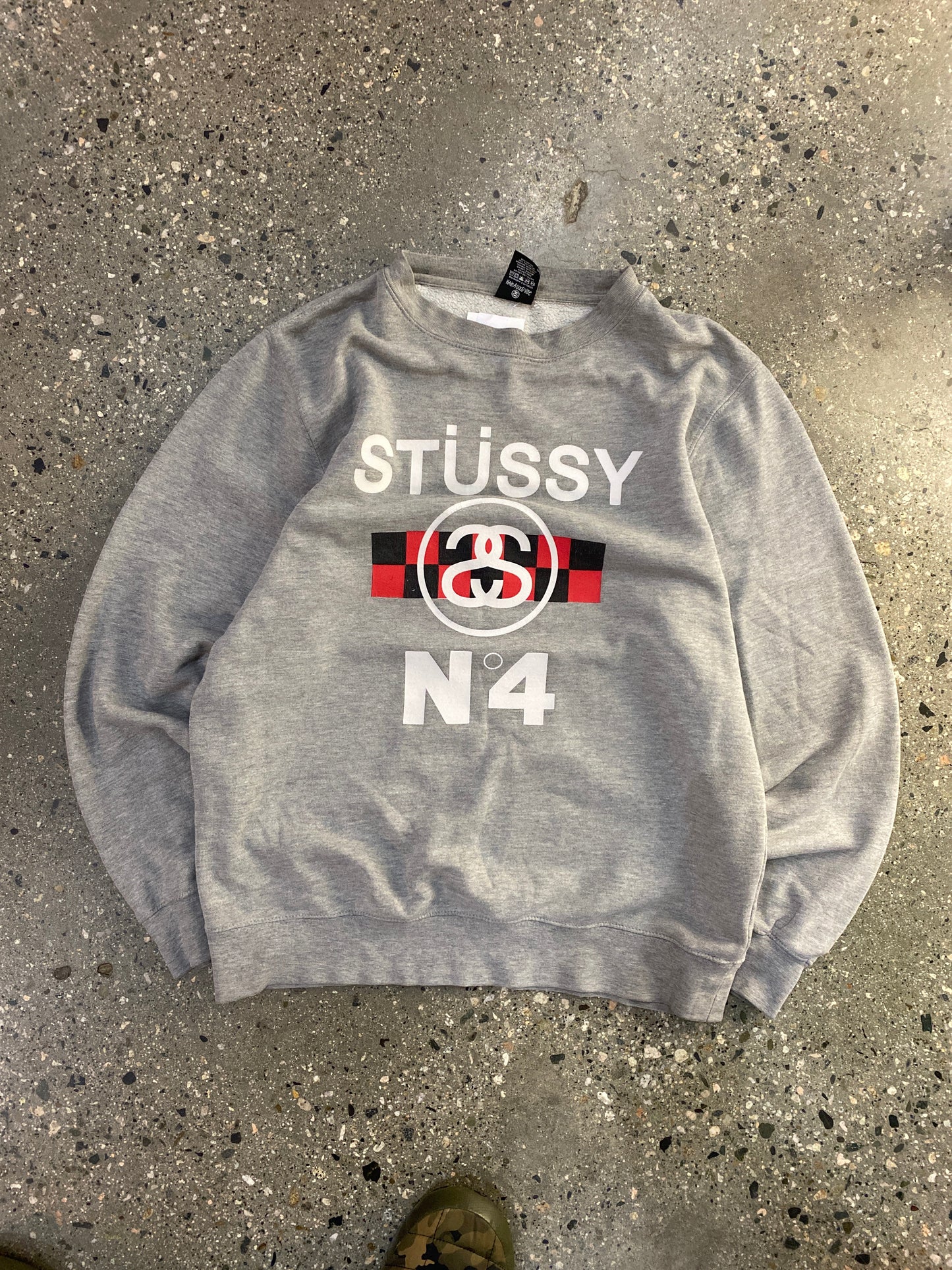 (M) Stussy n4 Checker Crewneck