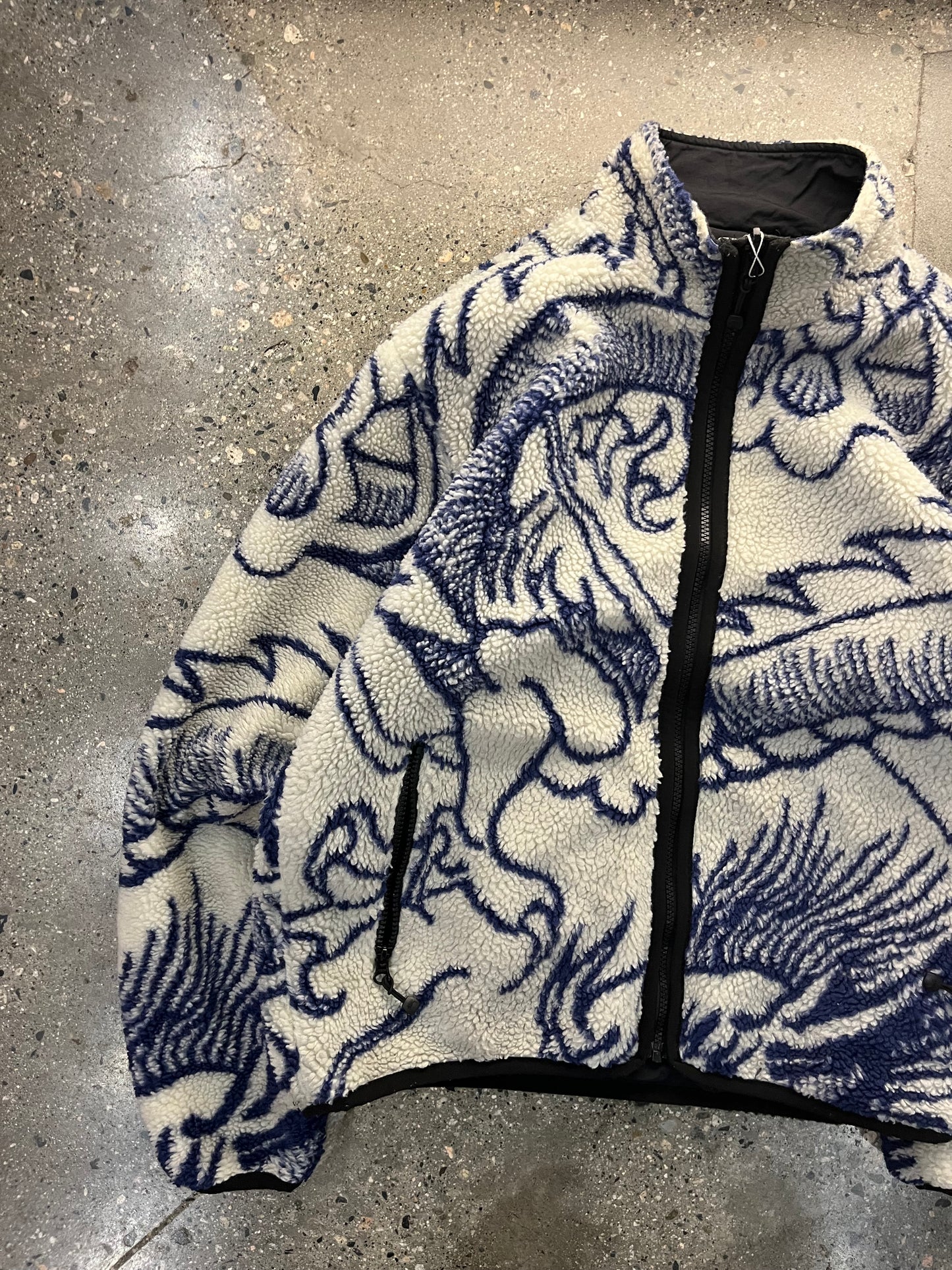 (S/M) Stussy Dragon Reversible Fleece