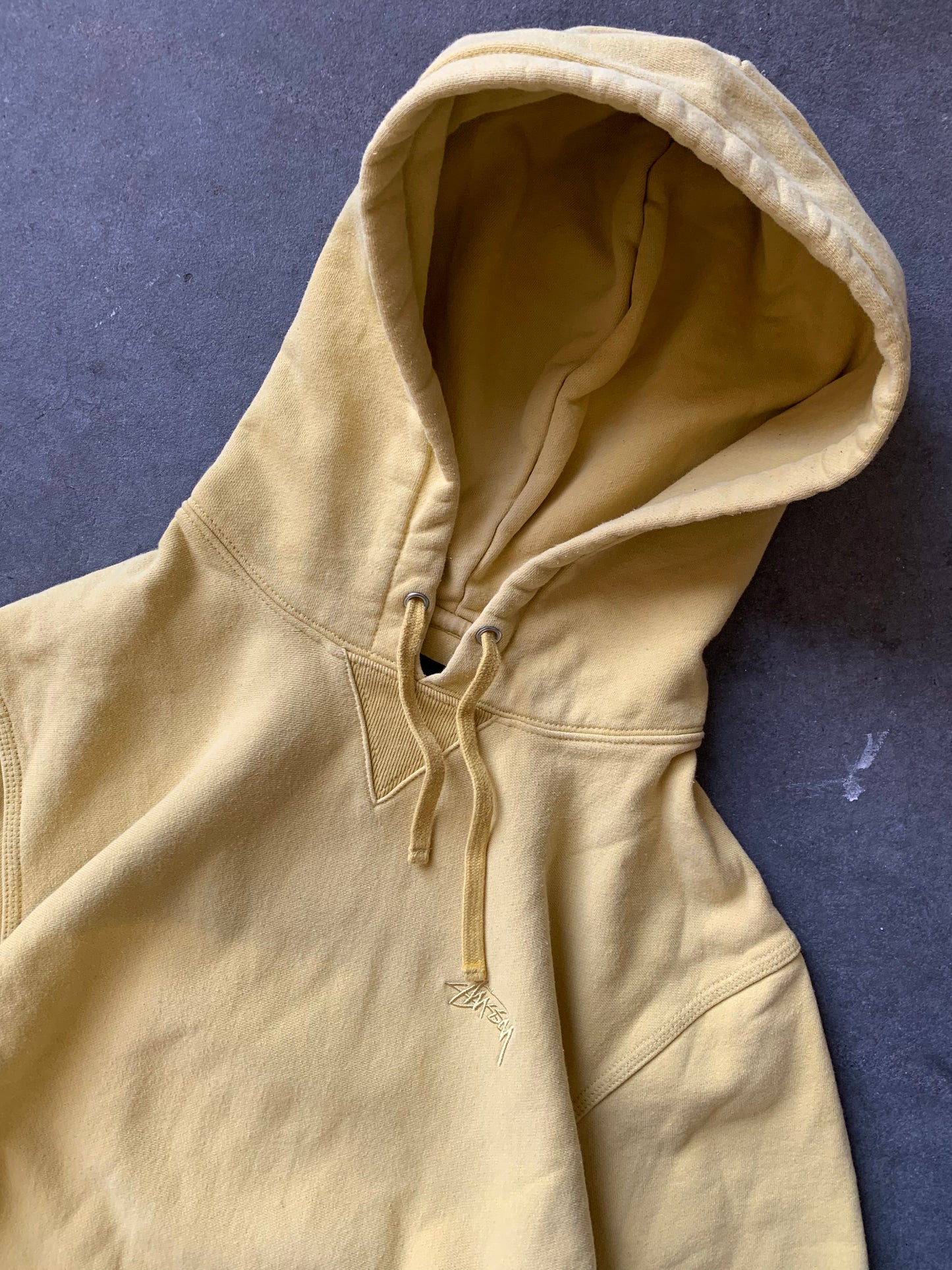 (M/L) Stussy Yellow Tonal Hoodie