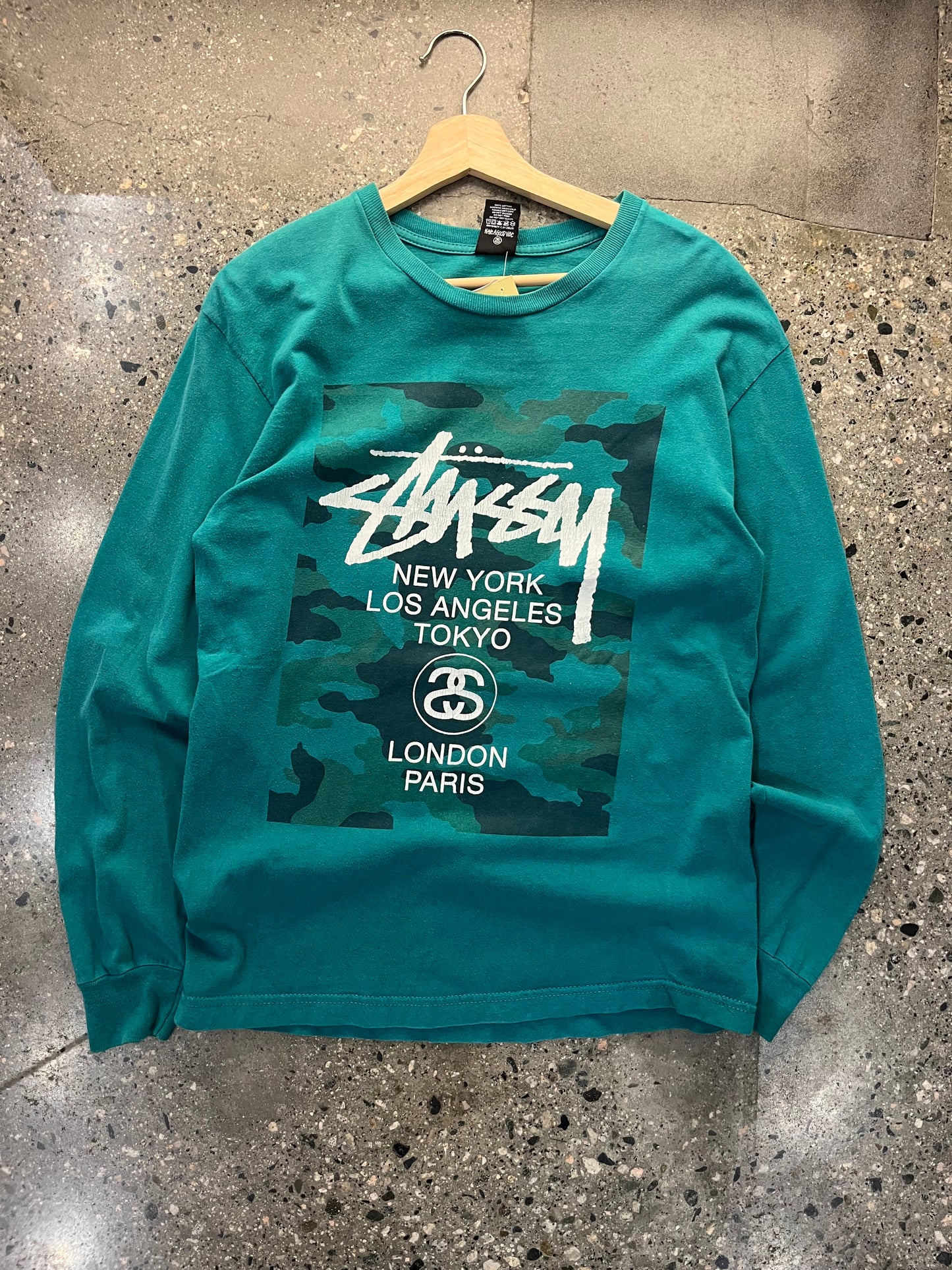 (M) Stussy International Turquoise LS