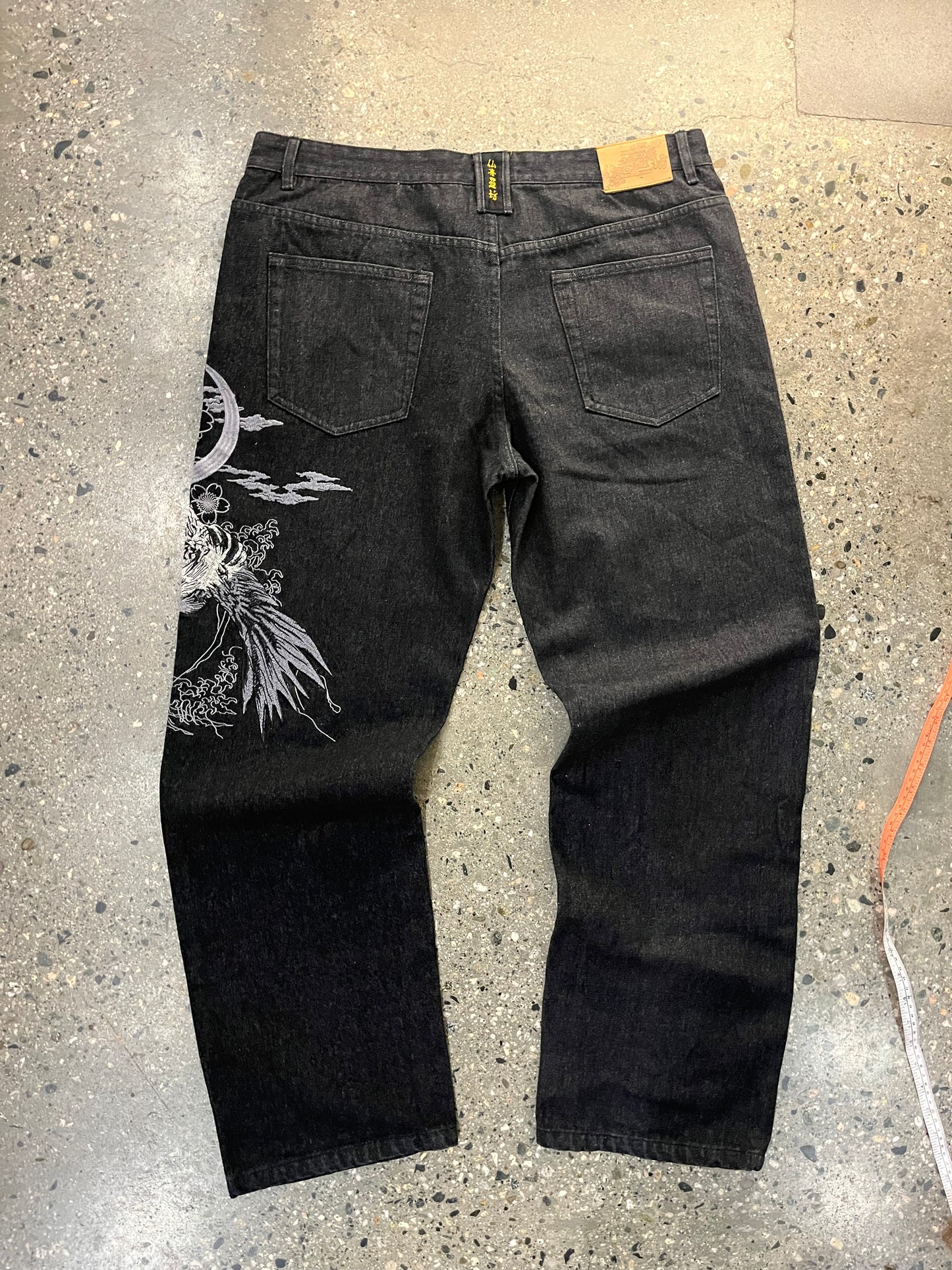 W38” Bukki Japanese Baggy Embroidered Denim