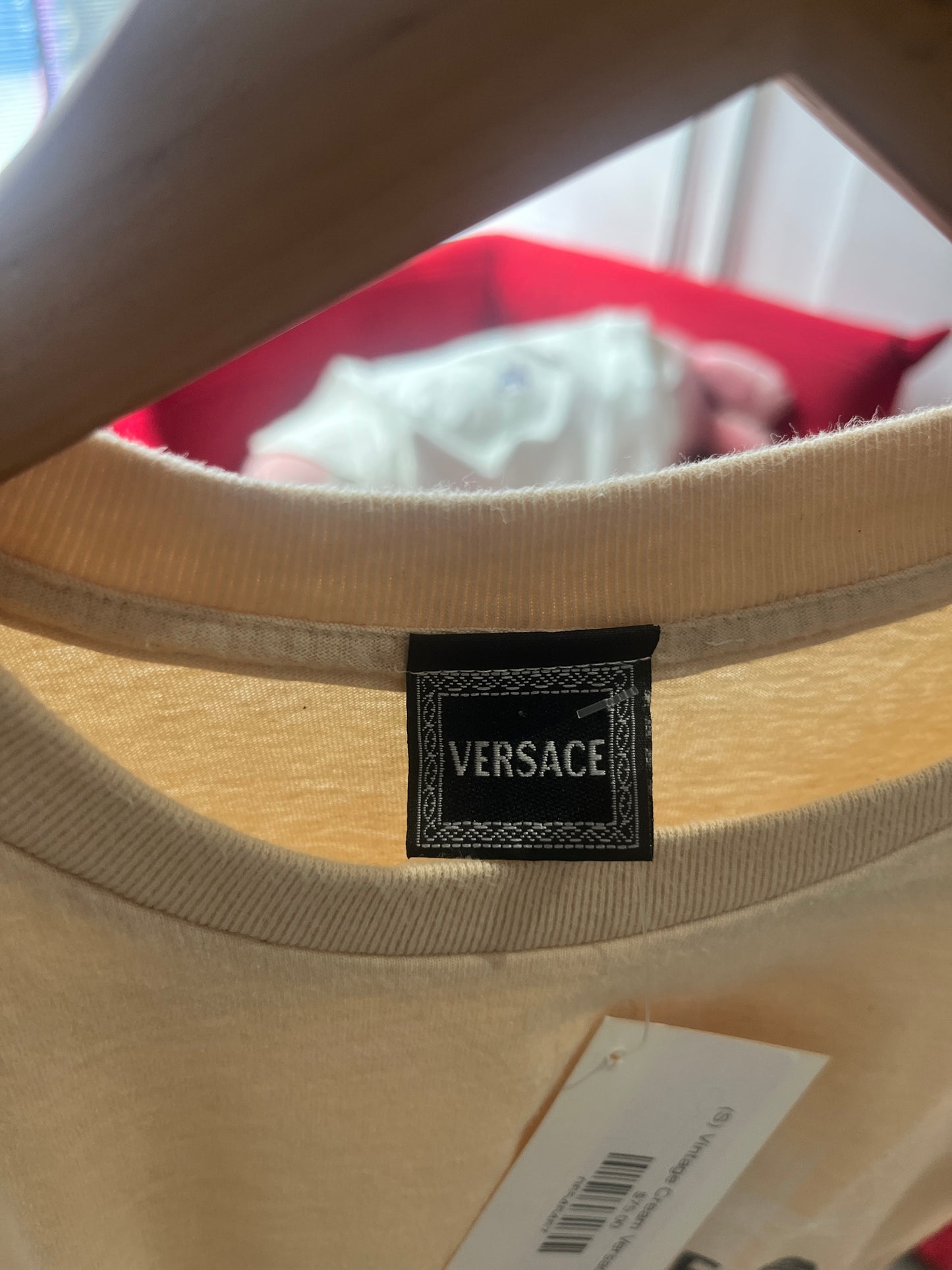 (S) Vintage Cream Versace Tee