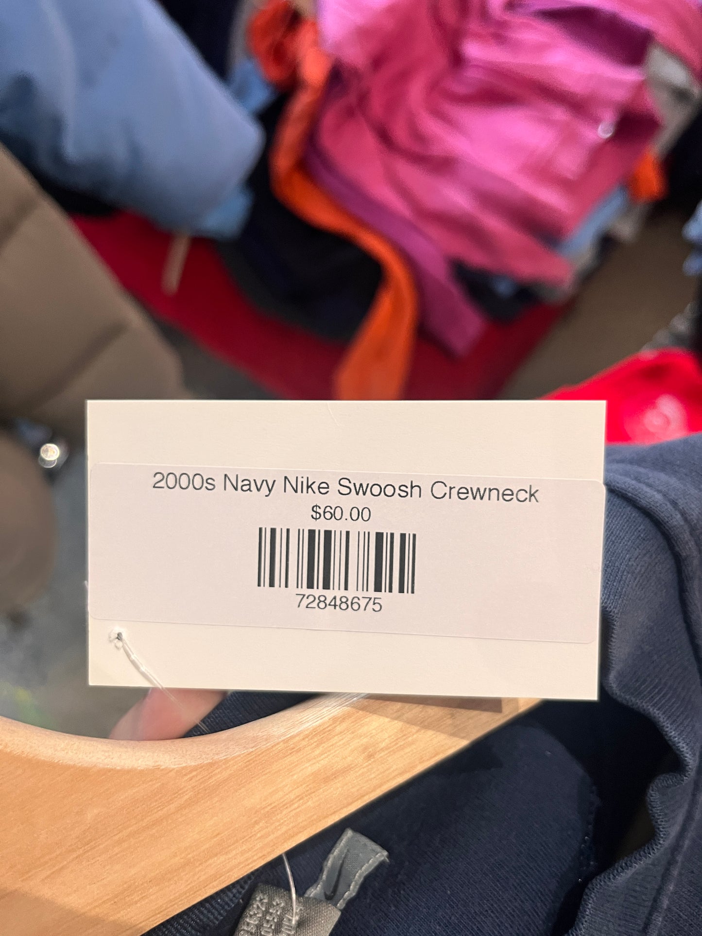 (XL) 2000s Navy Nike Swoosh Crewneck