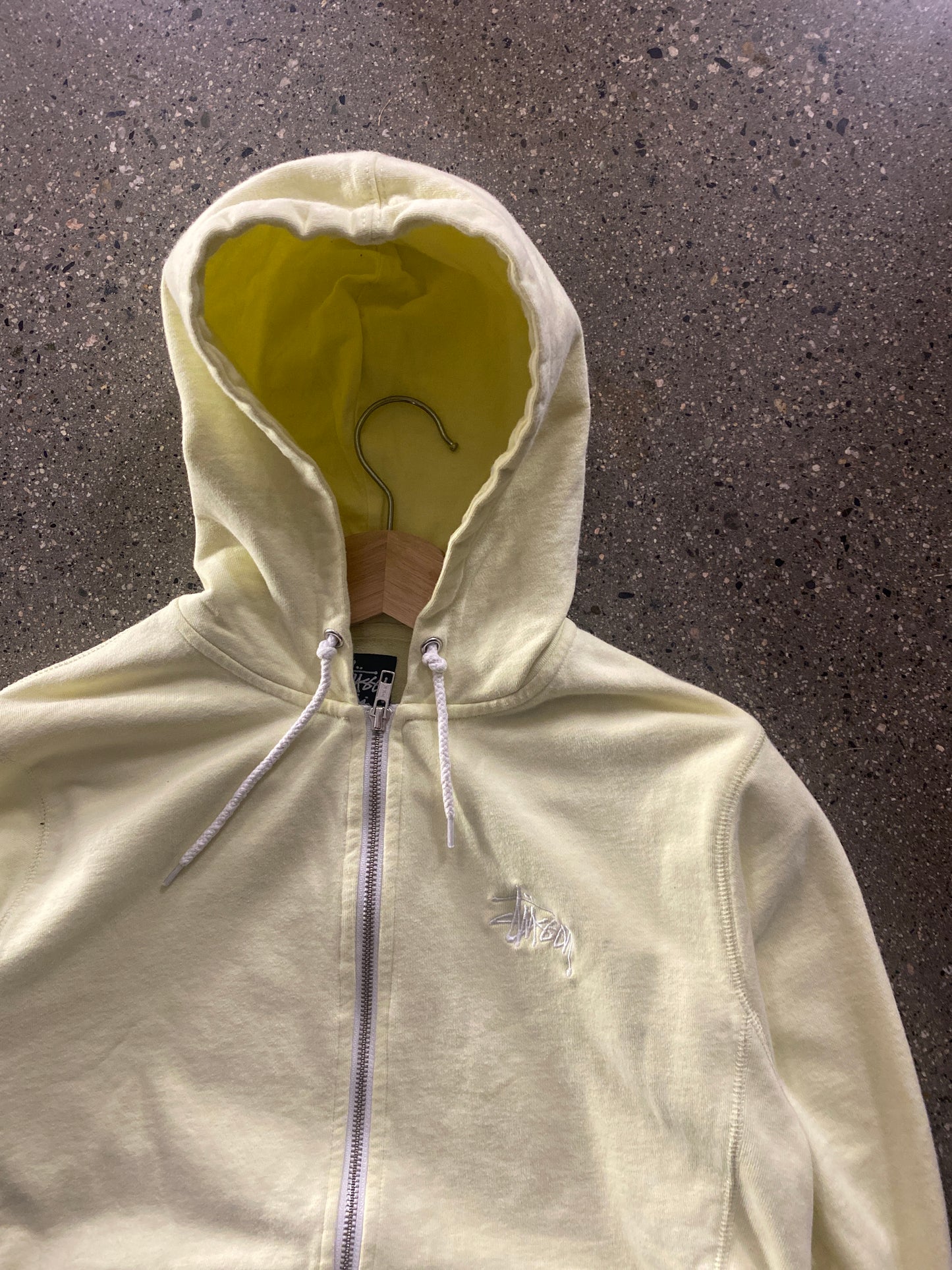 (Womens S) Stussy Bright Yellow Zip