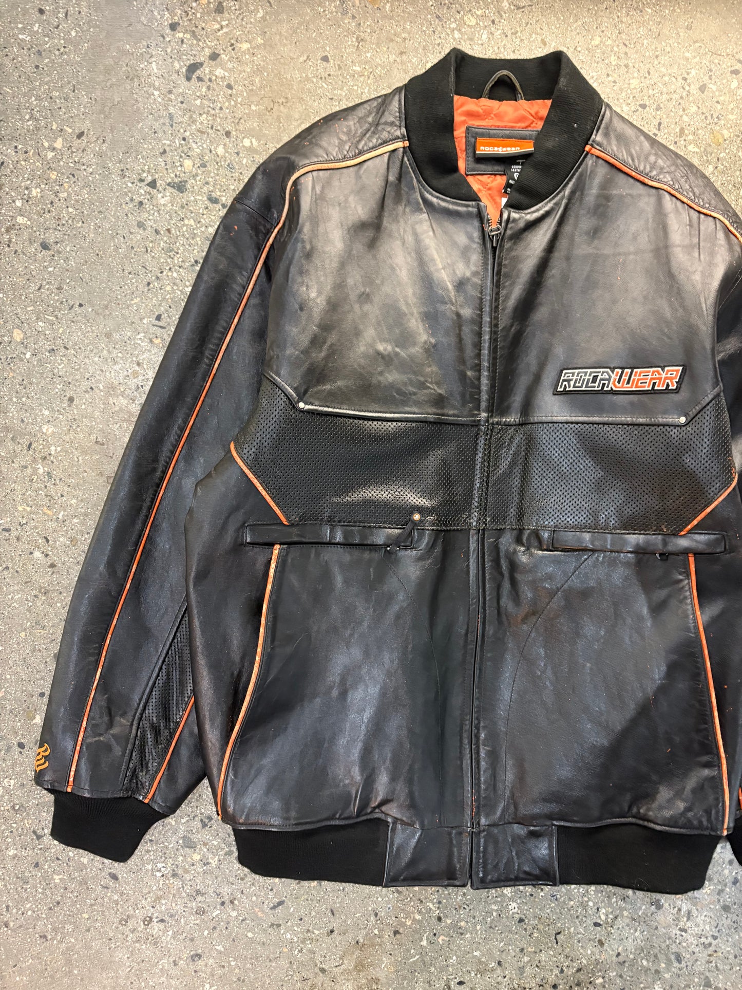 (XL) Rocawear Full Leather Jacket