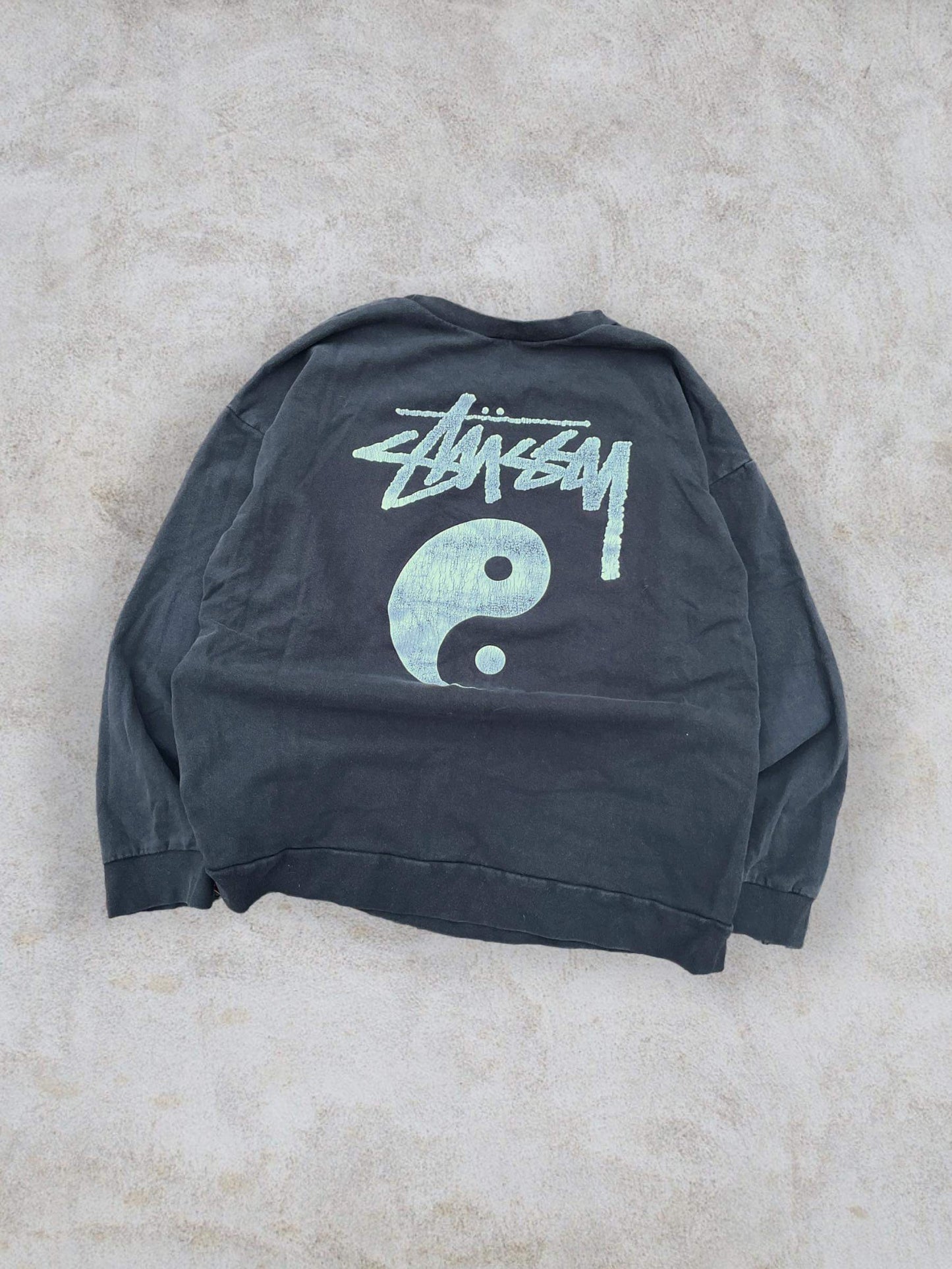 (M) Sunfaded Stussy 8 Ball Crew