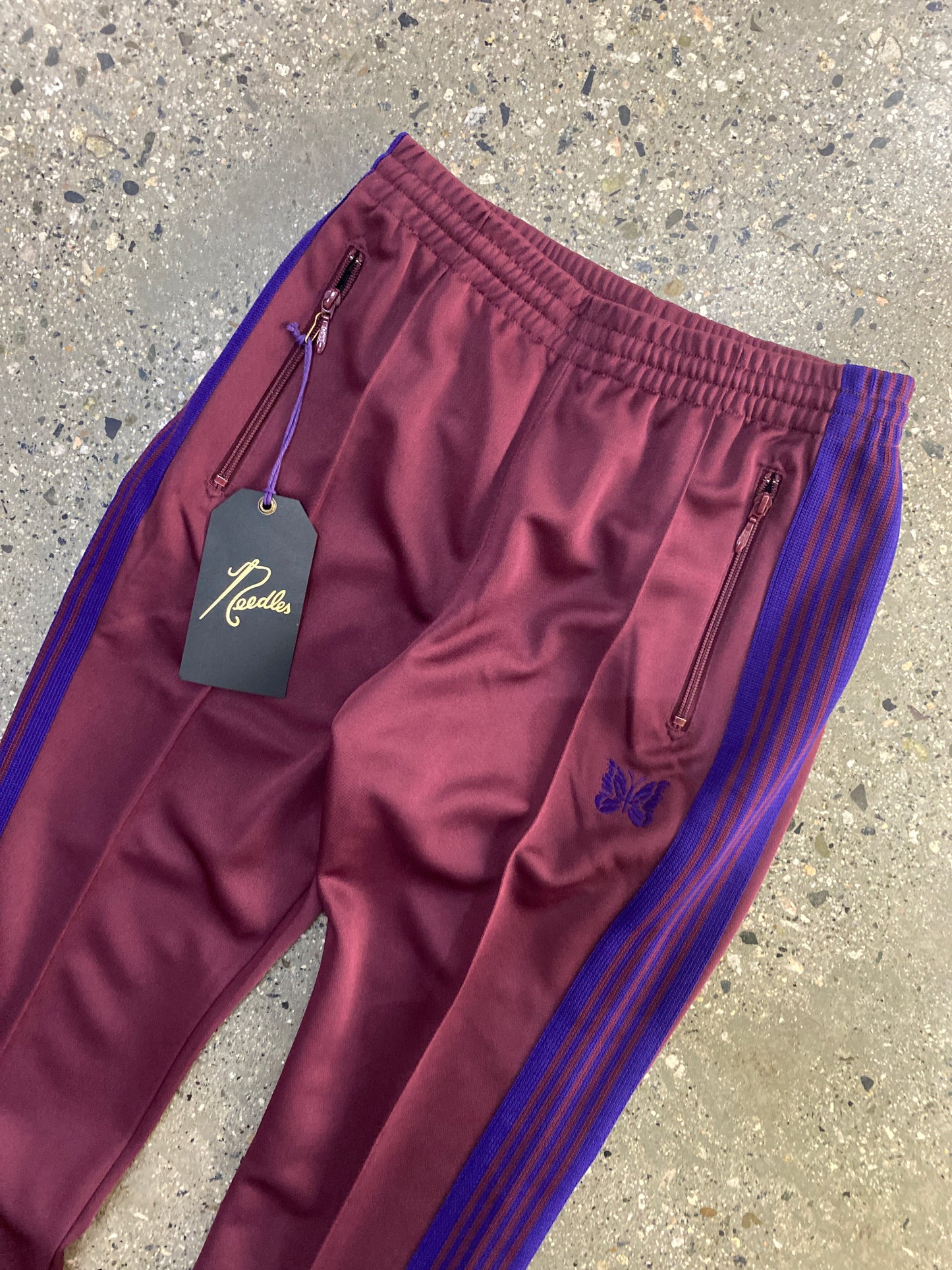 (XS) needles maroon pants BNWT