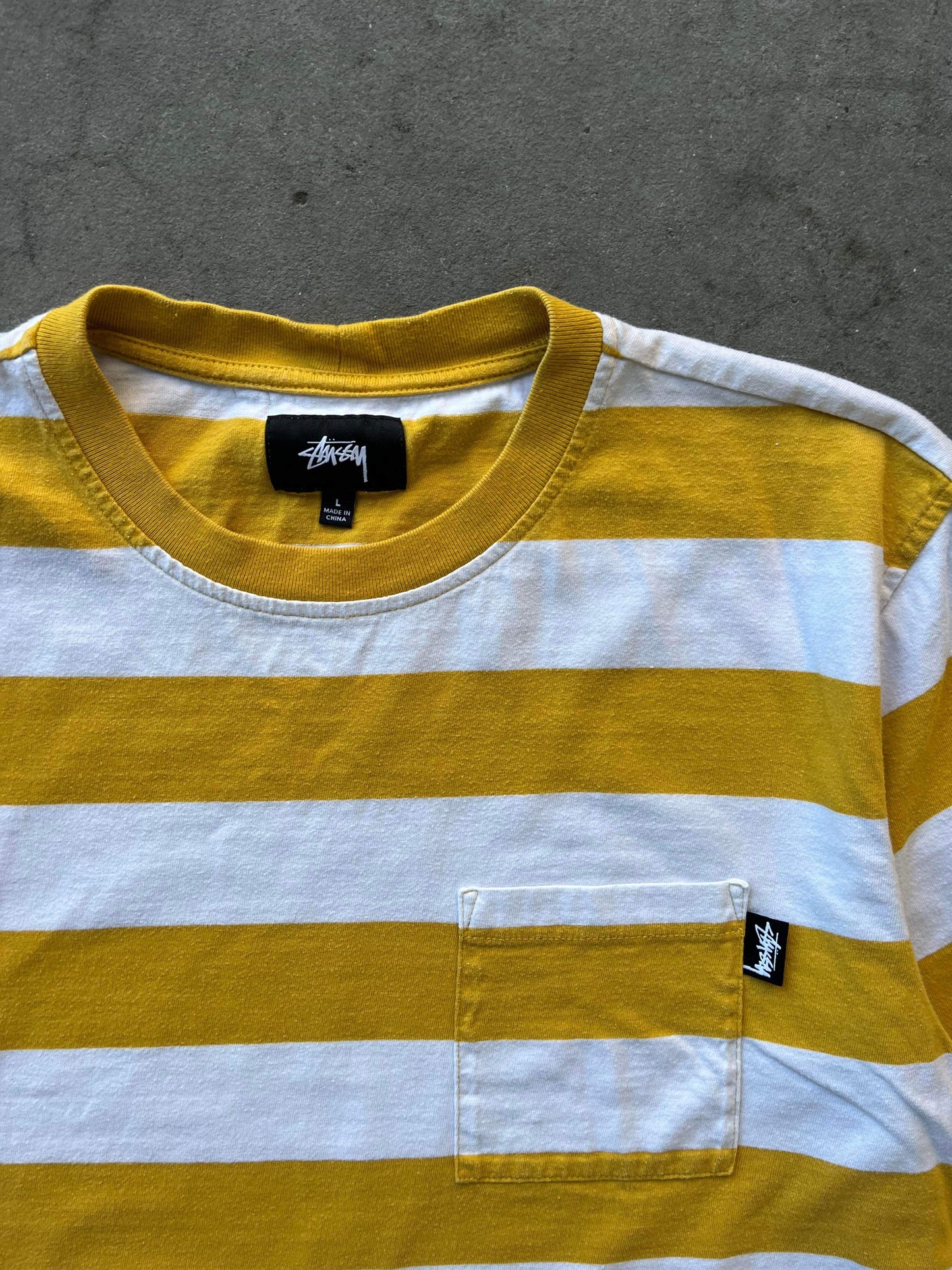 (L/XL) Stussy Striped Tee ~