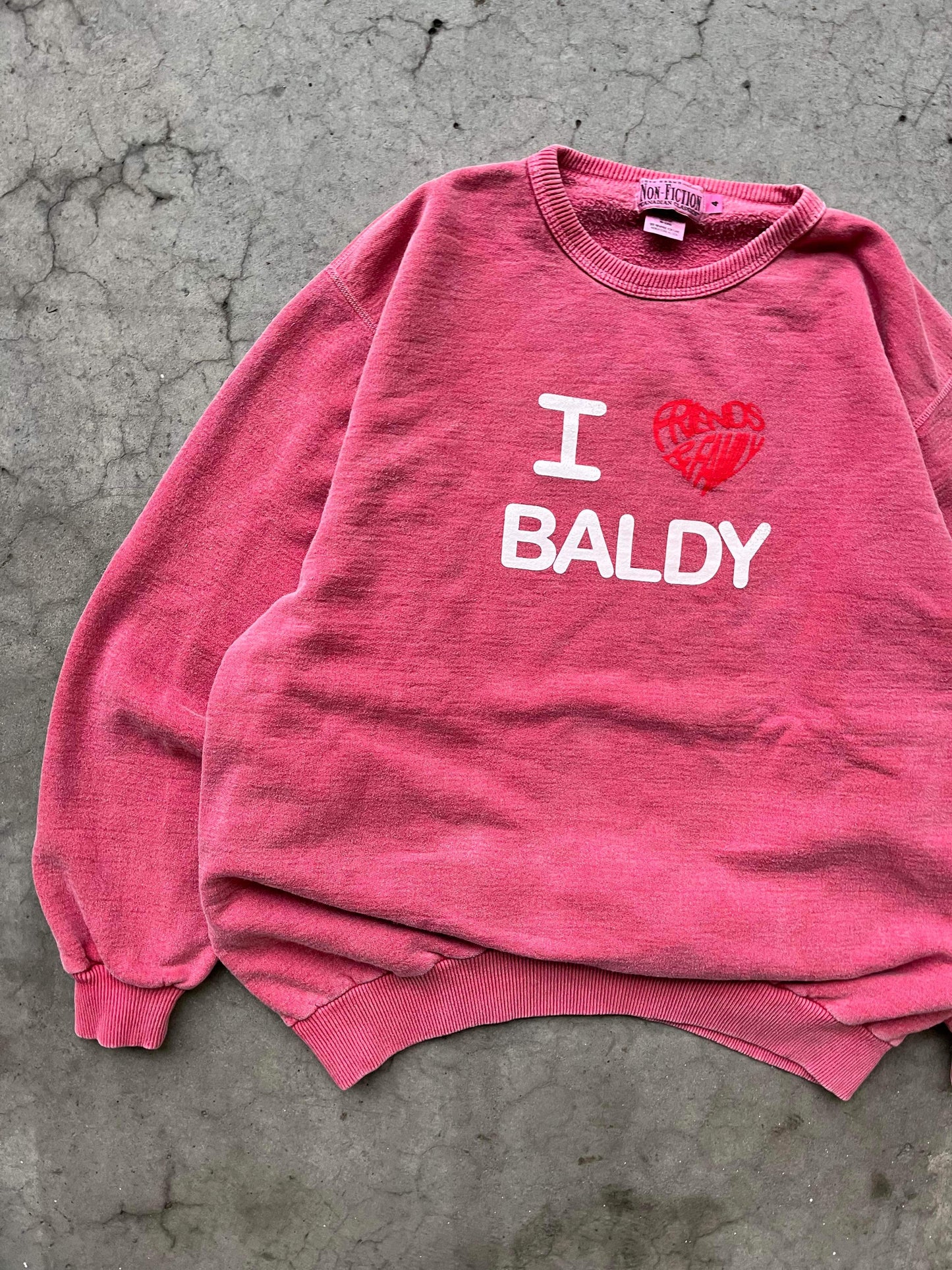 (L/XL) Baldy Friends & Fam Thick Crewneck