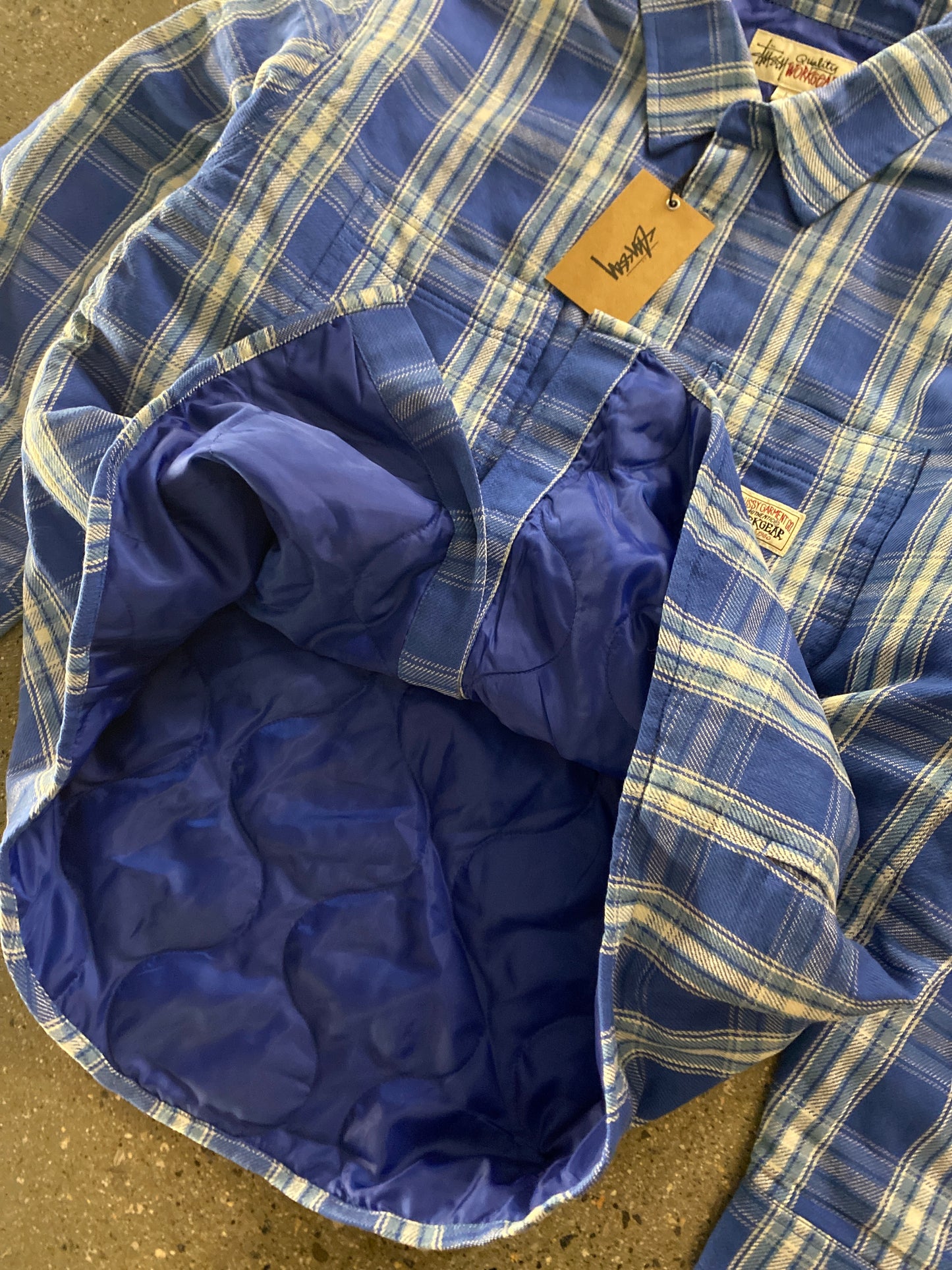 (L/XL) Stussy Workgear Insulated Flannel Jacket - BNWT