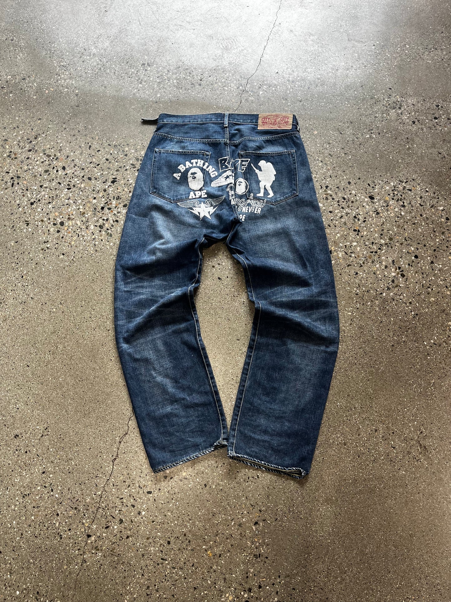 36” Rare Bape Jeans
