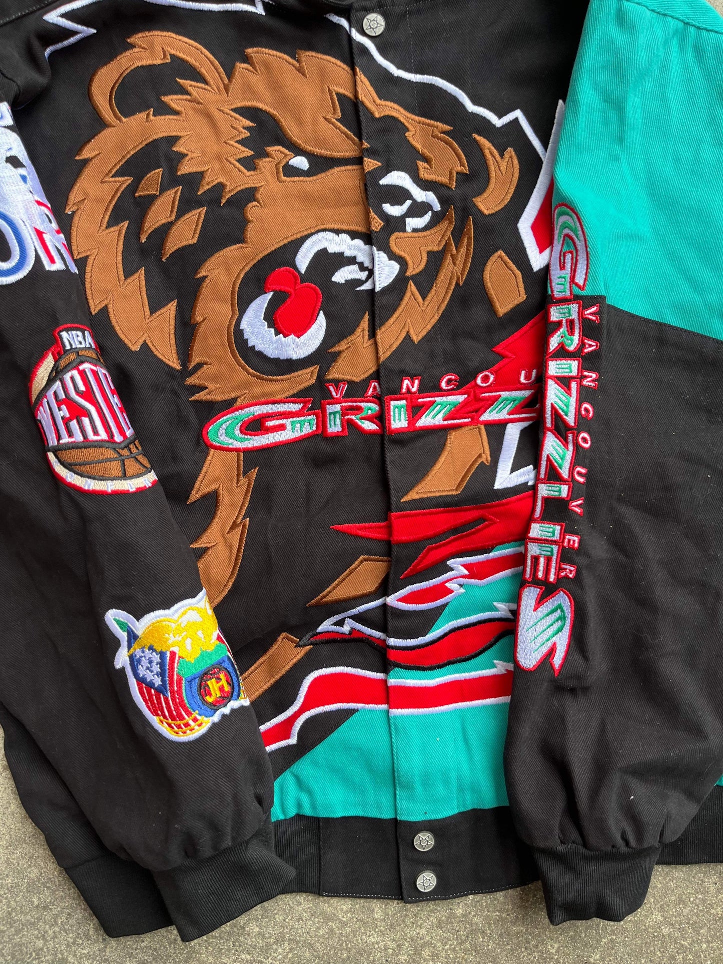 (L) Vancouver Grizzlies Nascar Style Jkt