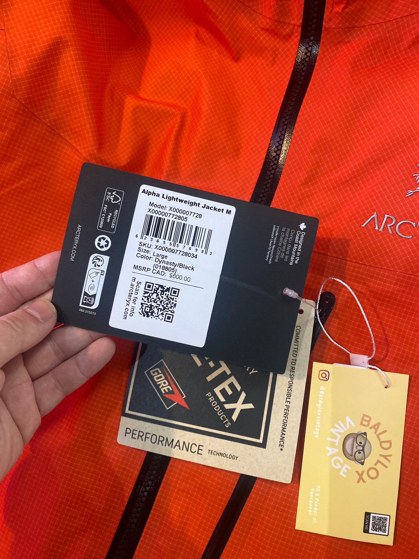 (L) Arc’teryx Alpha Lightweight Brand New with Tags ( Retails for $600)