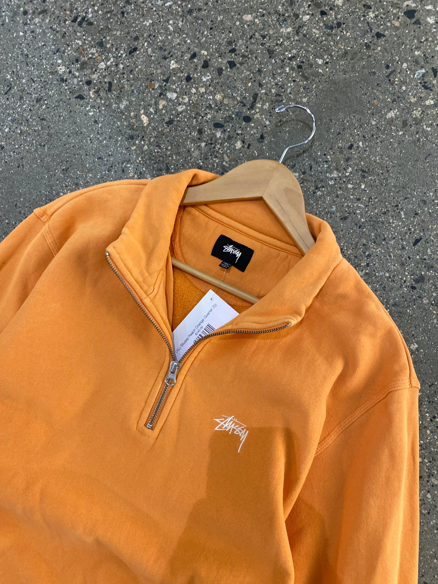 (XL) Stussy Peach Orange Quarter Zip
