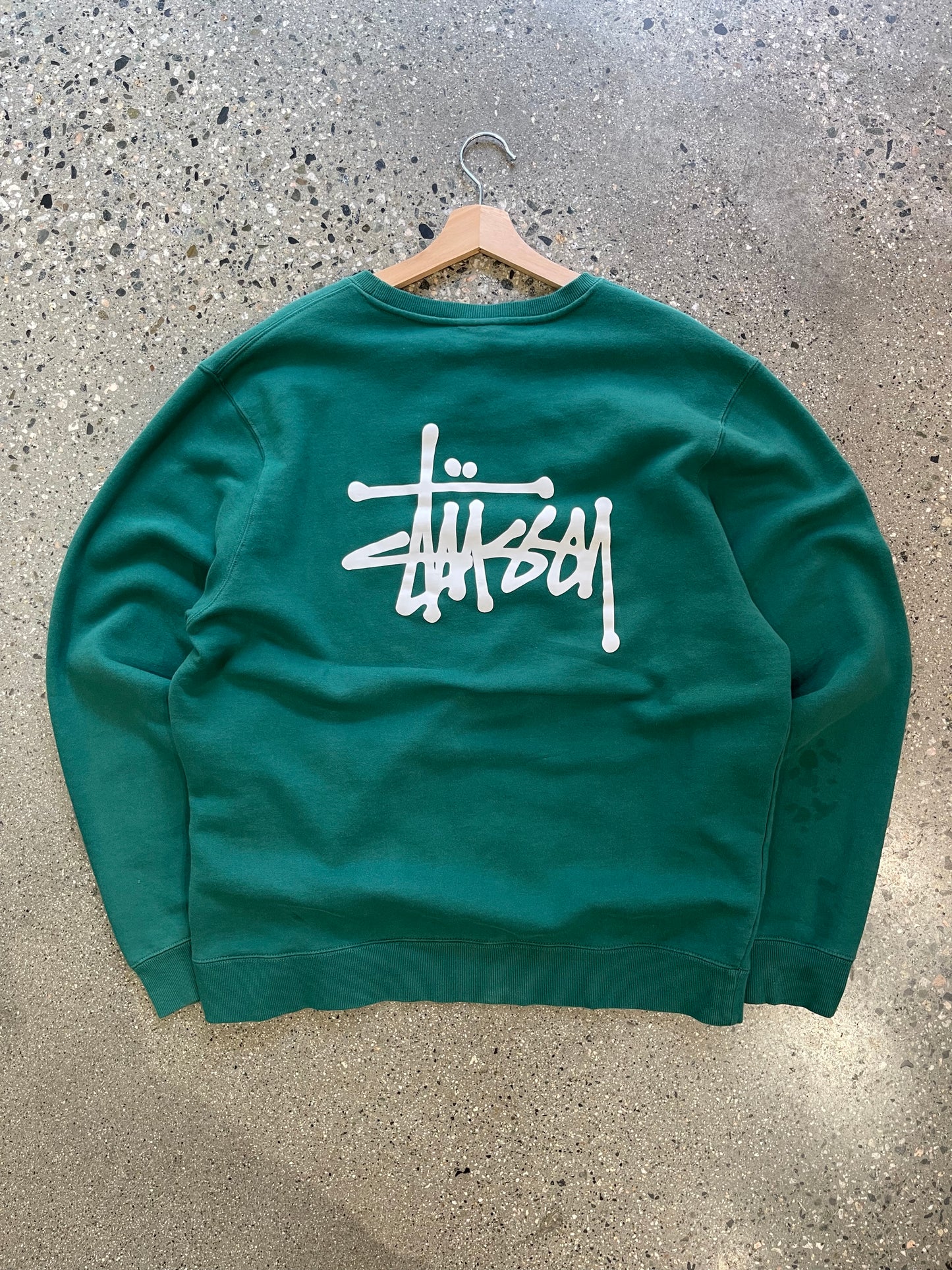 Hunter Green Stussy Script