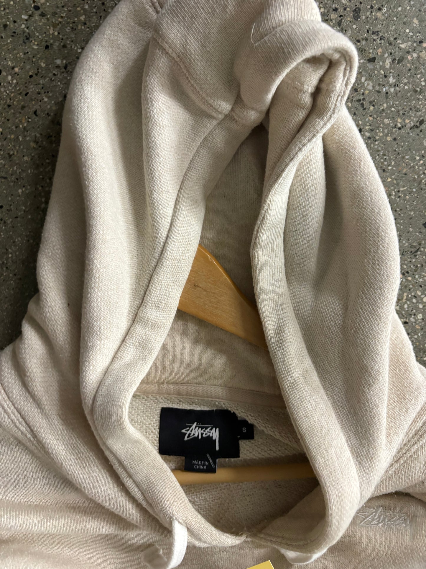 (S) Stussy Oatmeal Hoodie