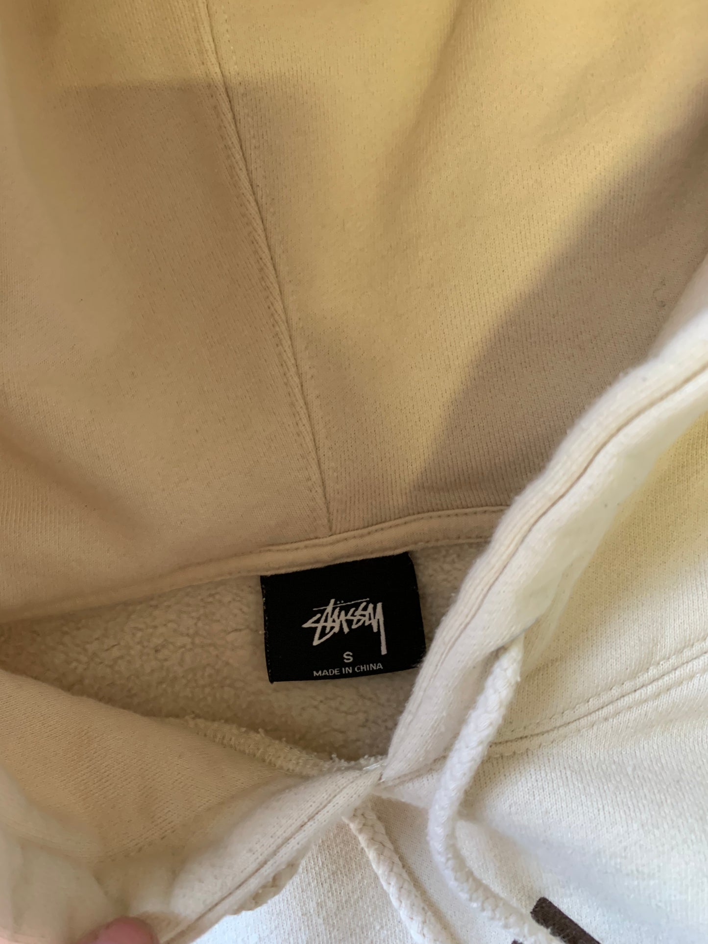 (XS/S) Stussy Cream & Brown Hoodie