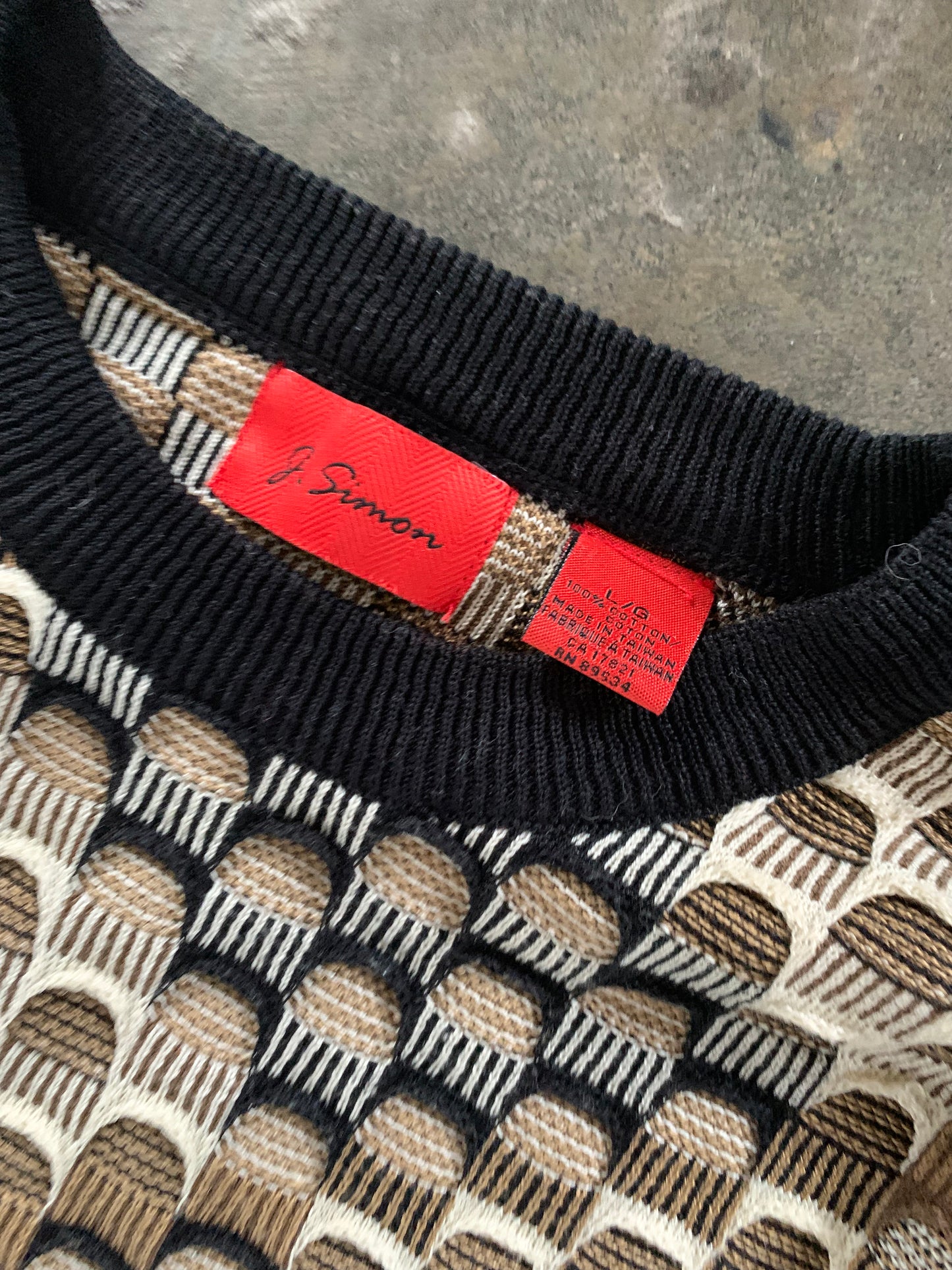 (L/XL) Vintage J Simon Textured 3D Knit