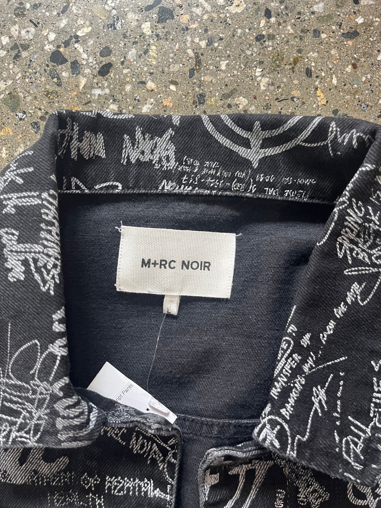 M+RC NOIR Black Script Denim Set