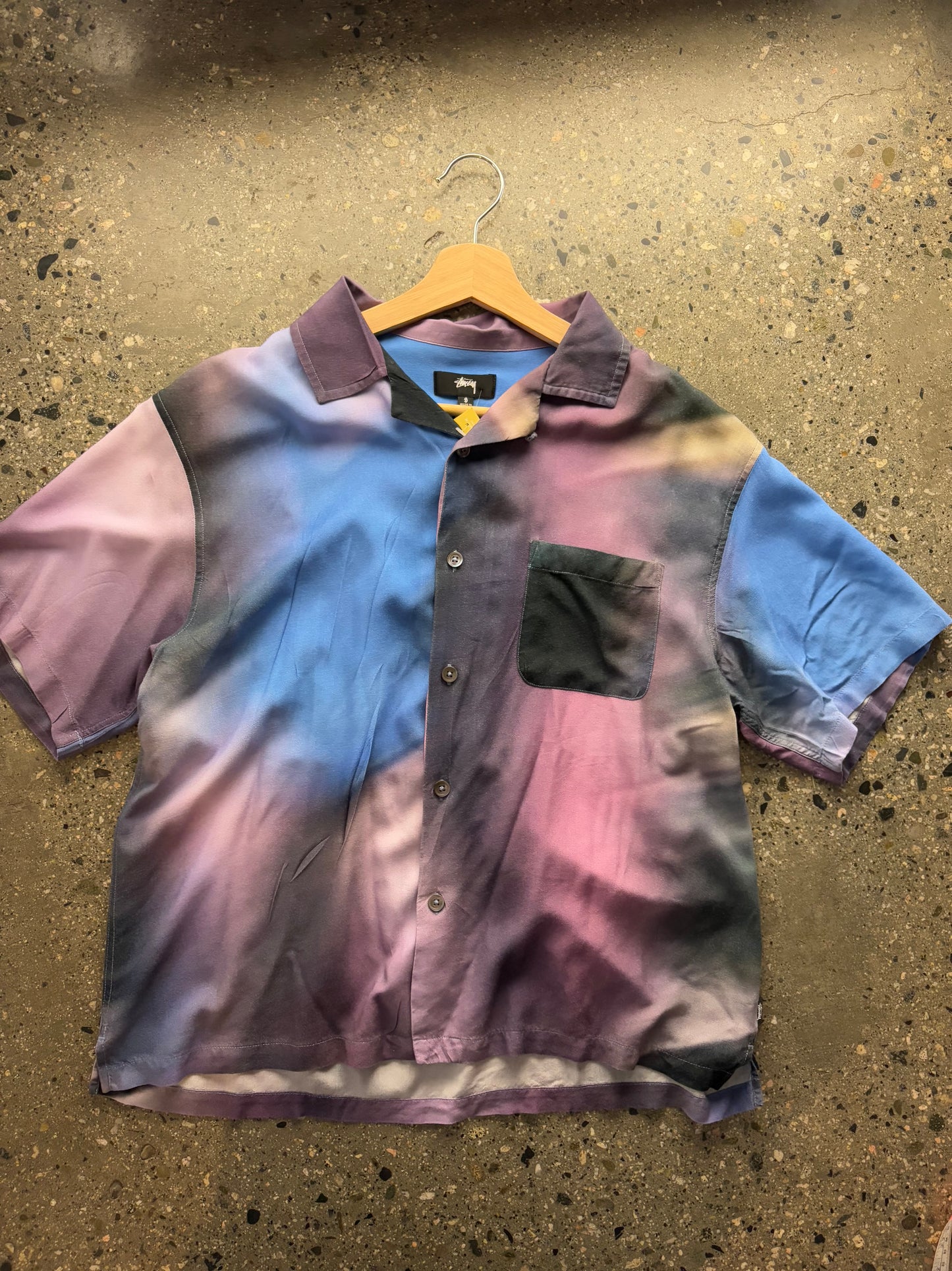 (S) Stussy Tie Dye Gradient Button Up