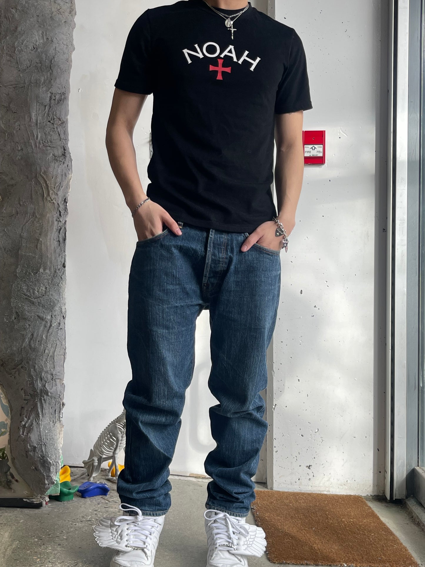 (30”)W 1990s Crane Evisu Embroidered Denim