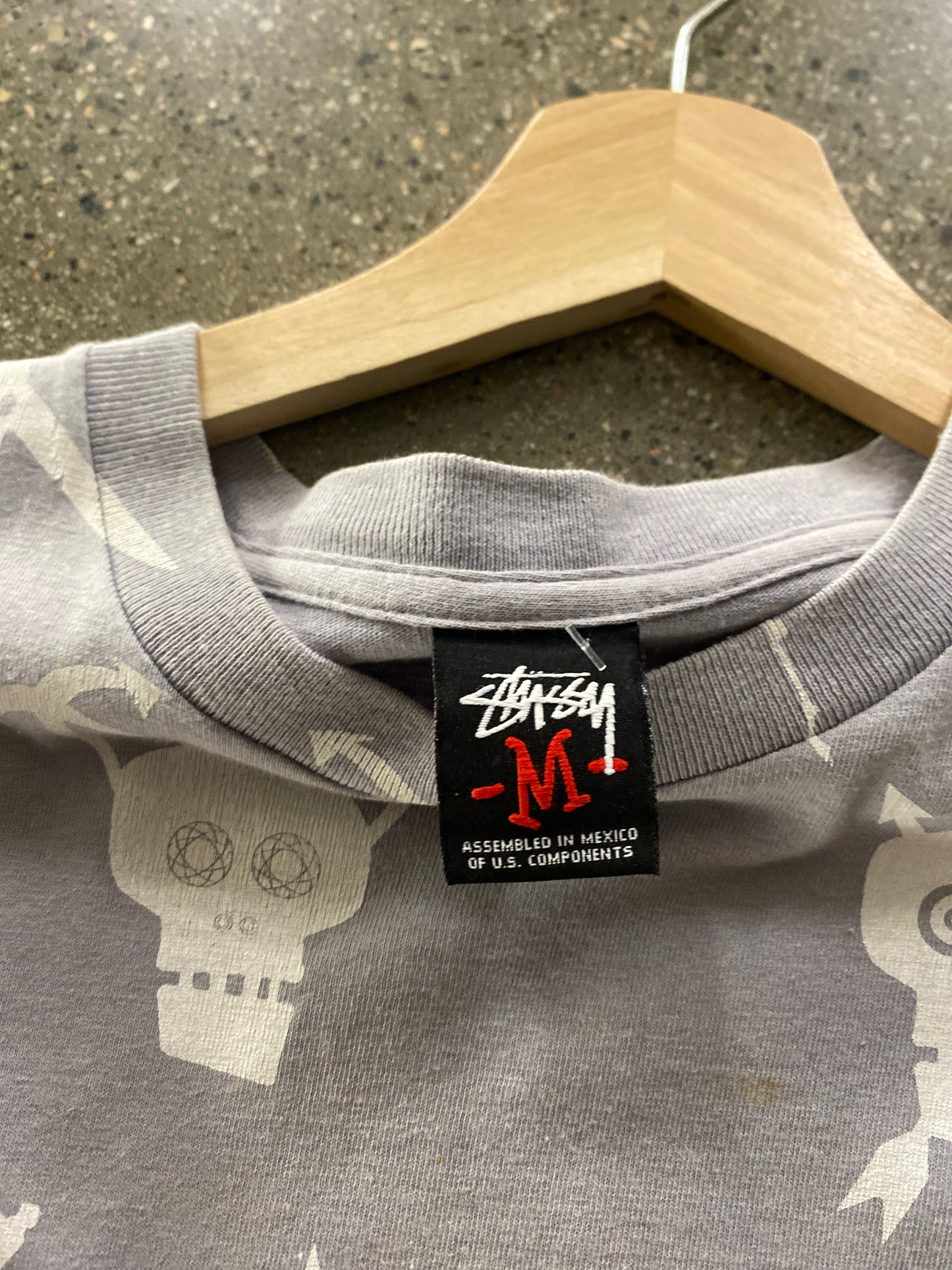 (M) (theerzy.co) 2010 Stussy Skull Tee AOP