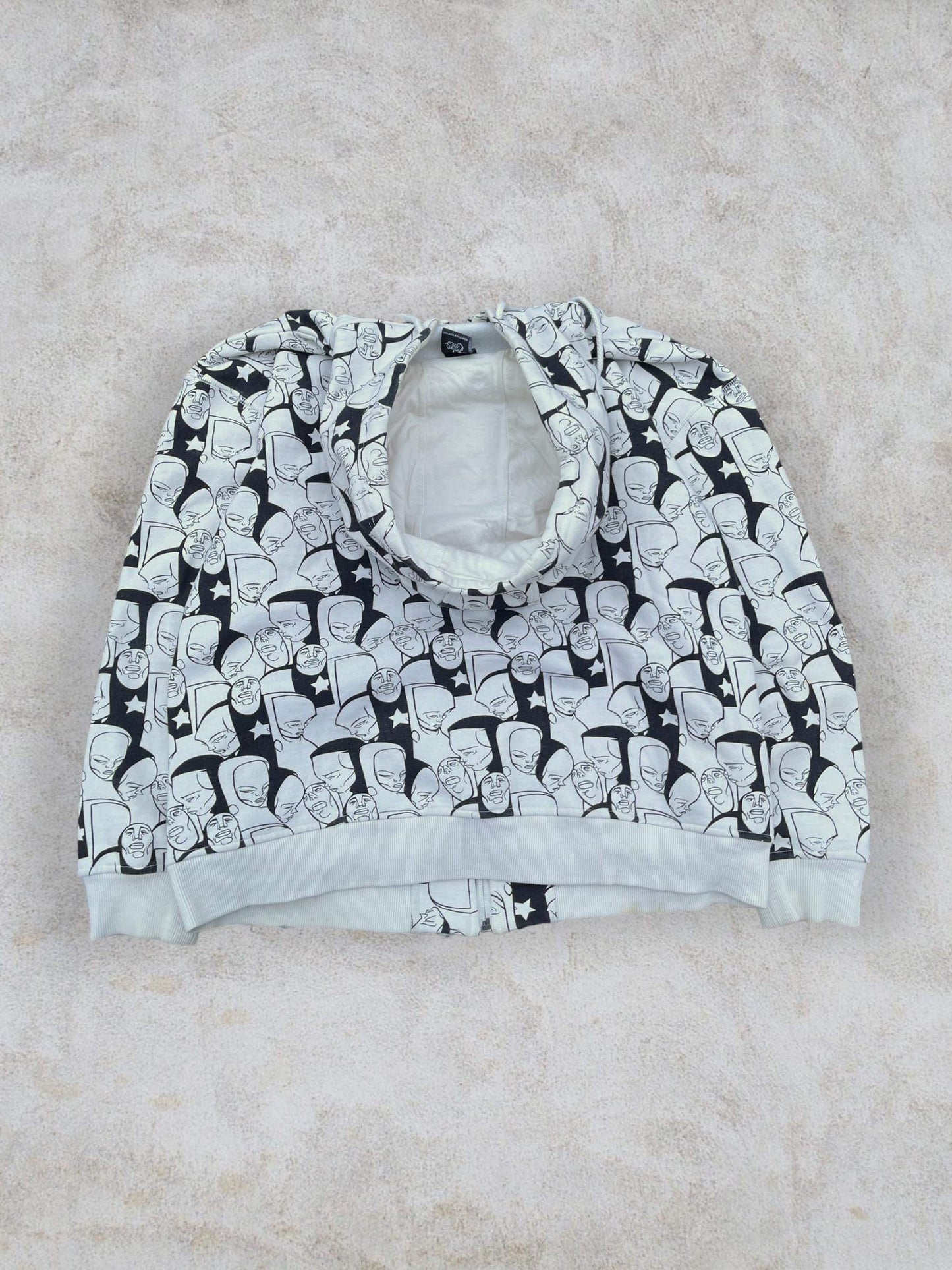 (M) Y2K AOP Evisu Style Zip Up Hoodie