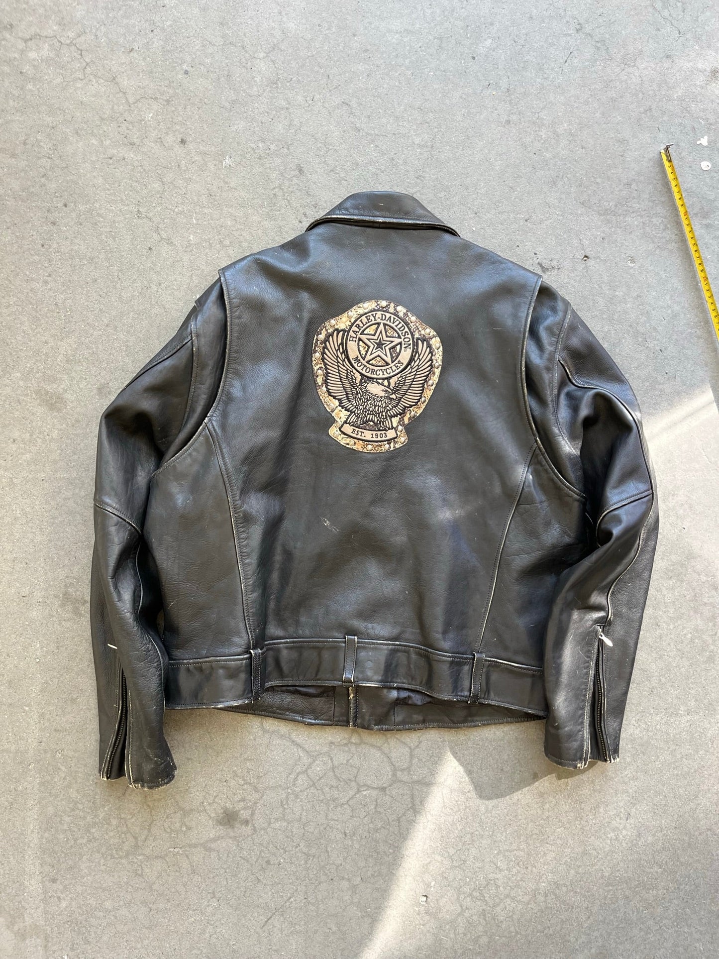 (XL) 90s Harley Davidson Full Leather