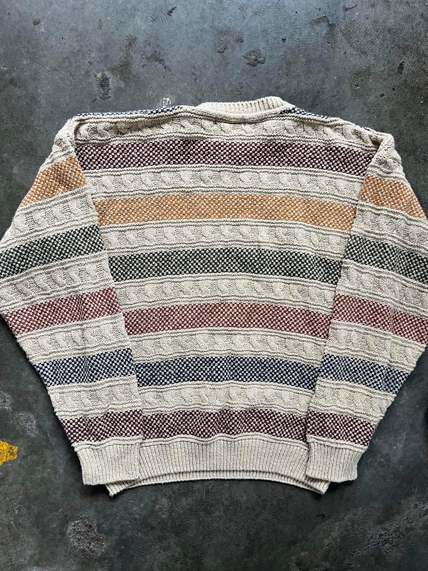 (M) Vintage Textured Multi Color Knit