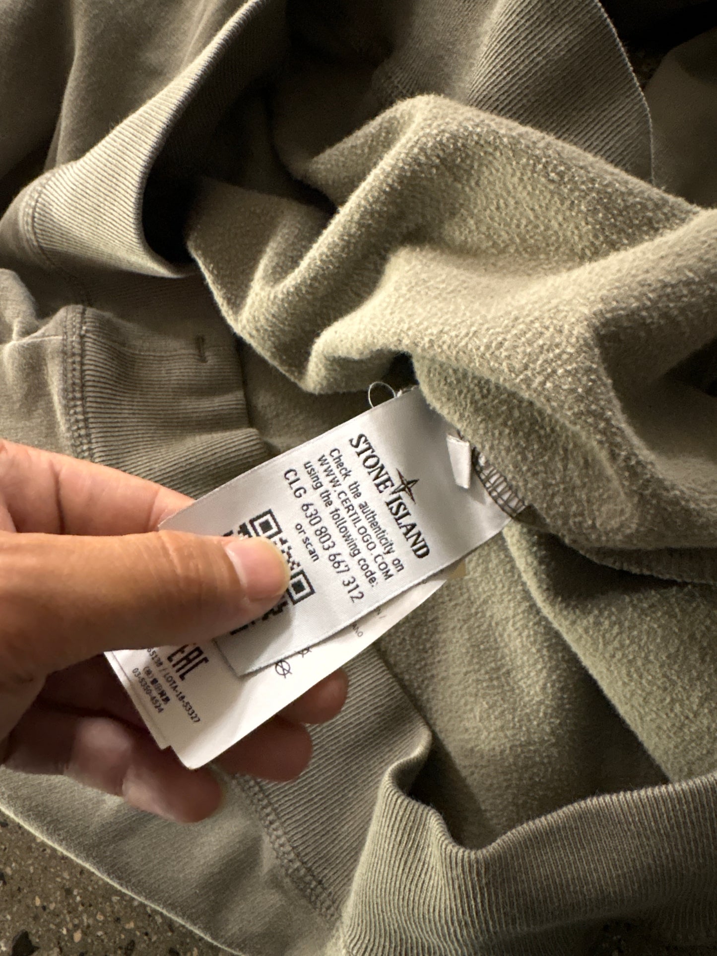(L/XL) Stone Island Sage Green Crewneck