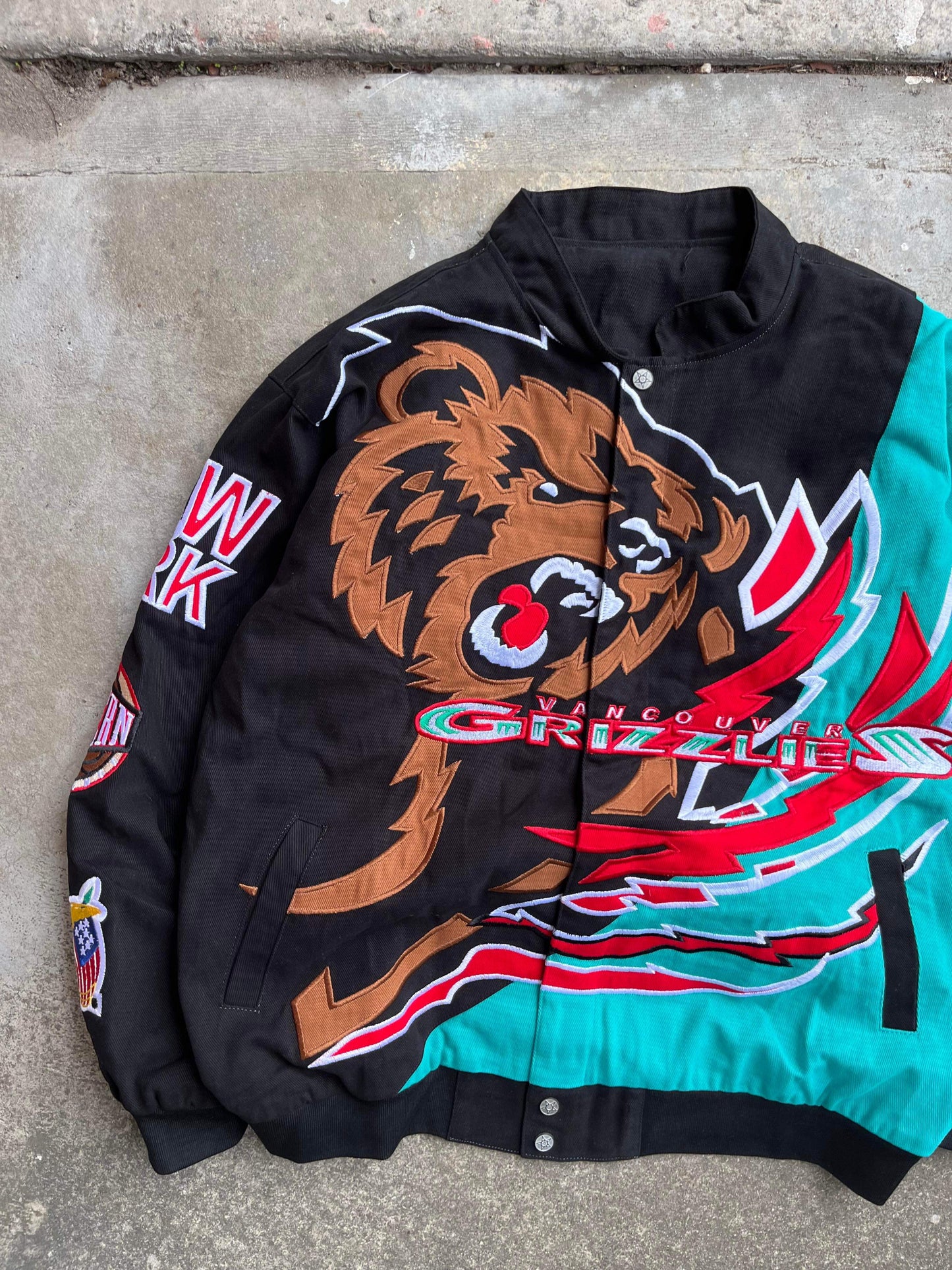 (L) Vancouver Grizzlies Nascar Style Jkt