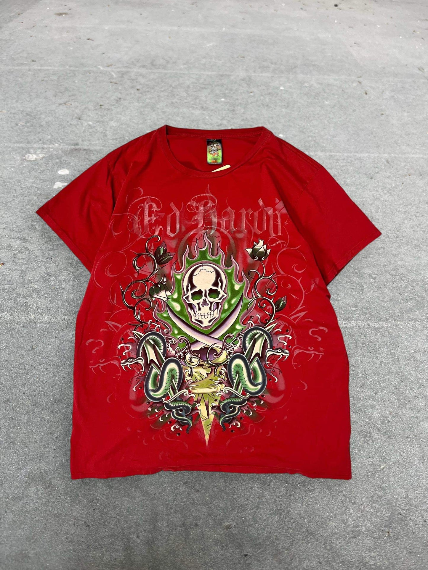 (2X) Ed Hardy Skulls Tee