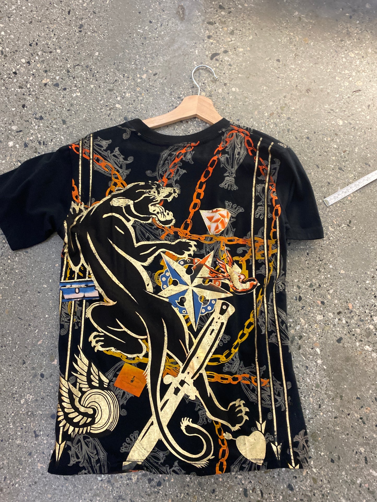 (S/M) A252 - Christian Audigier AOP Tee