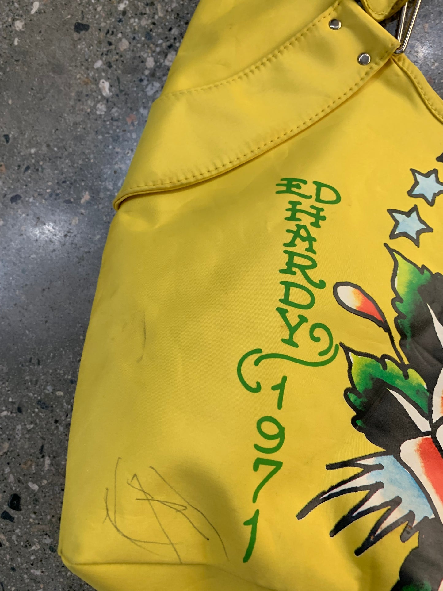 Ed Hardy Yellow Bag